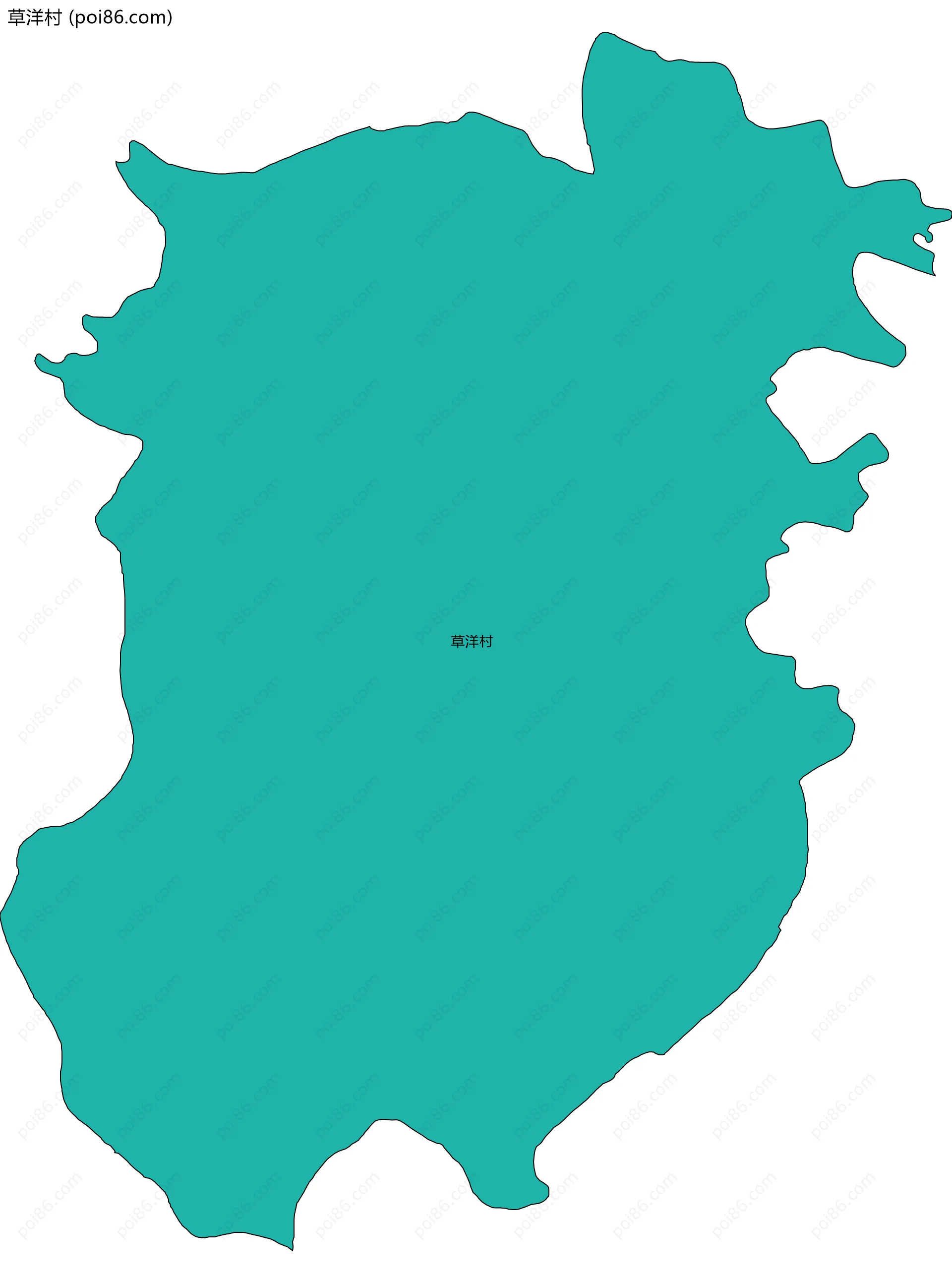 草洋村边界地图