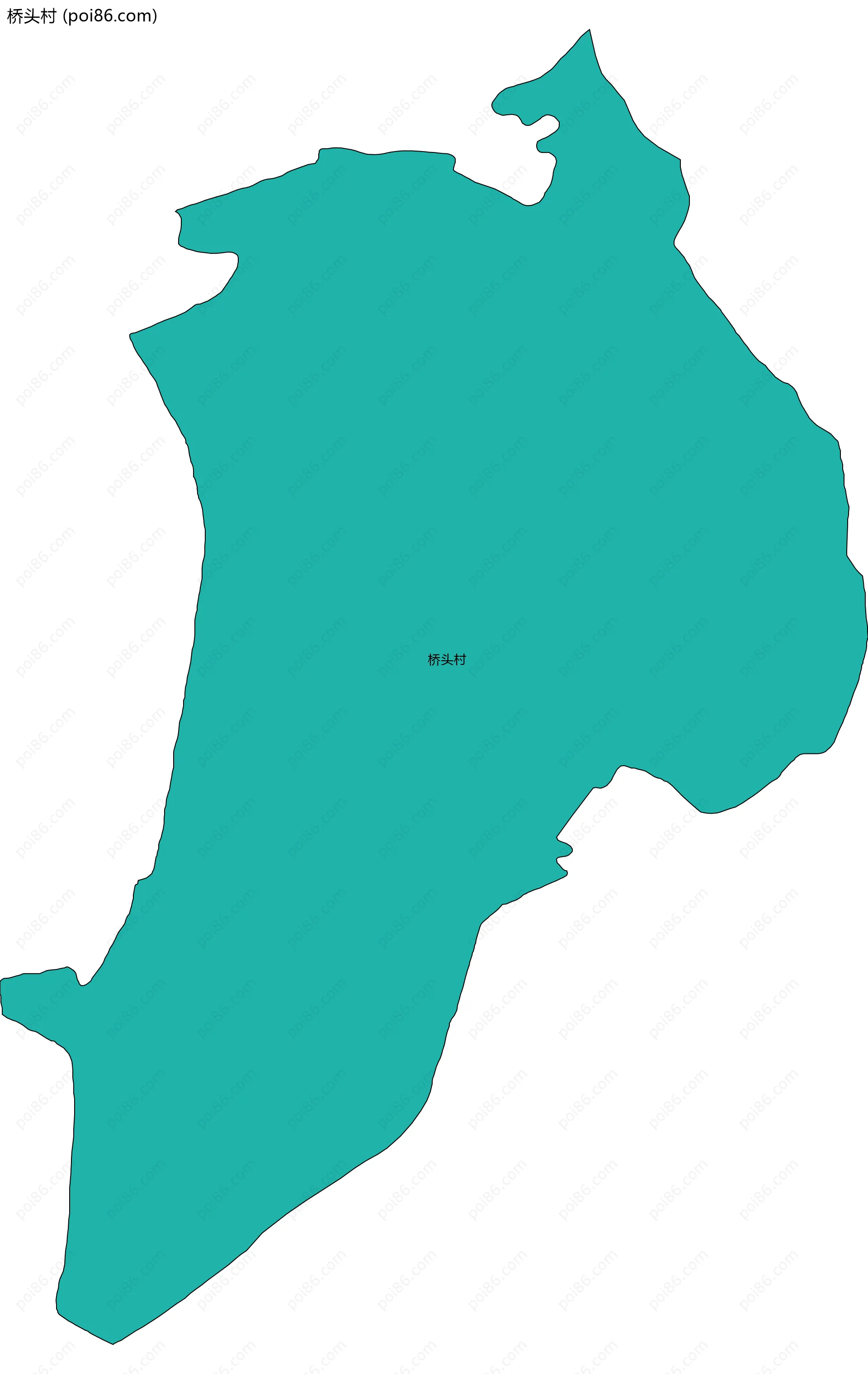 桥头村边界地图