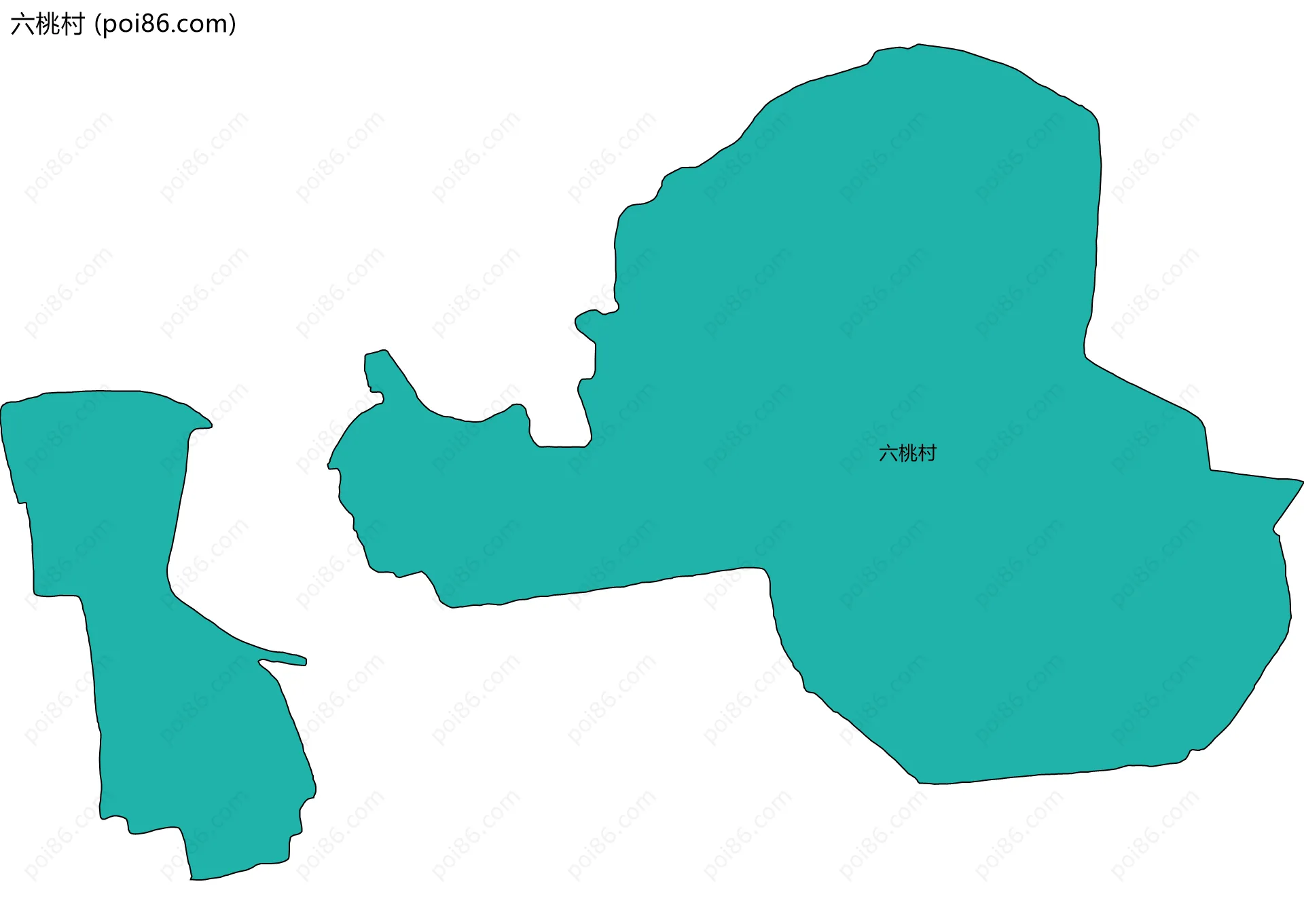 六桃村边界地图