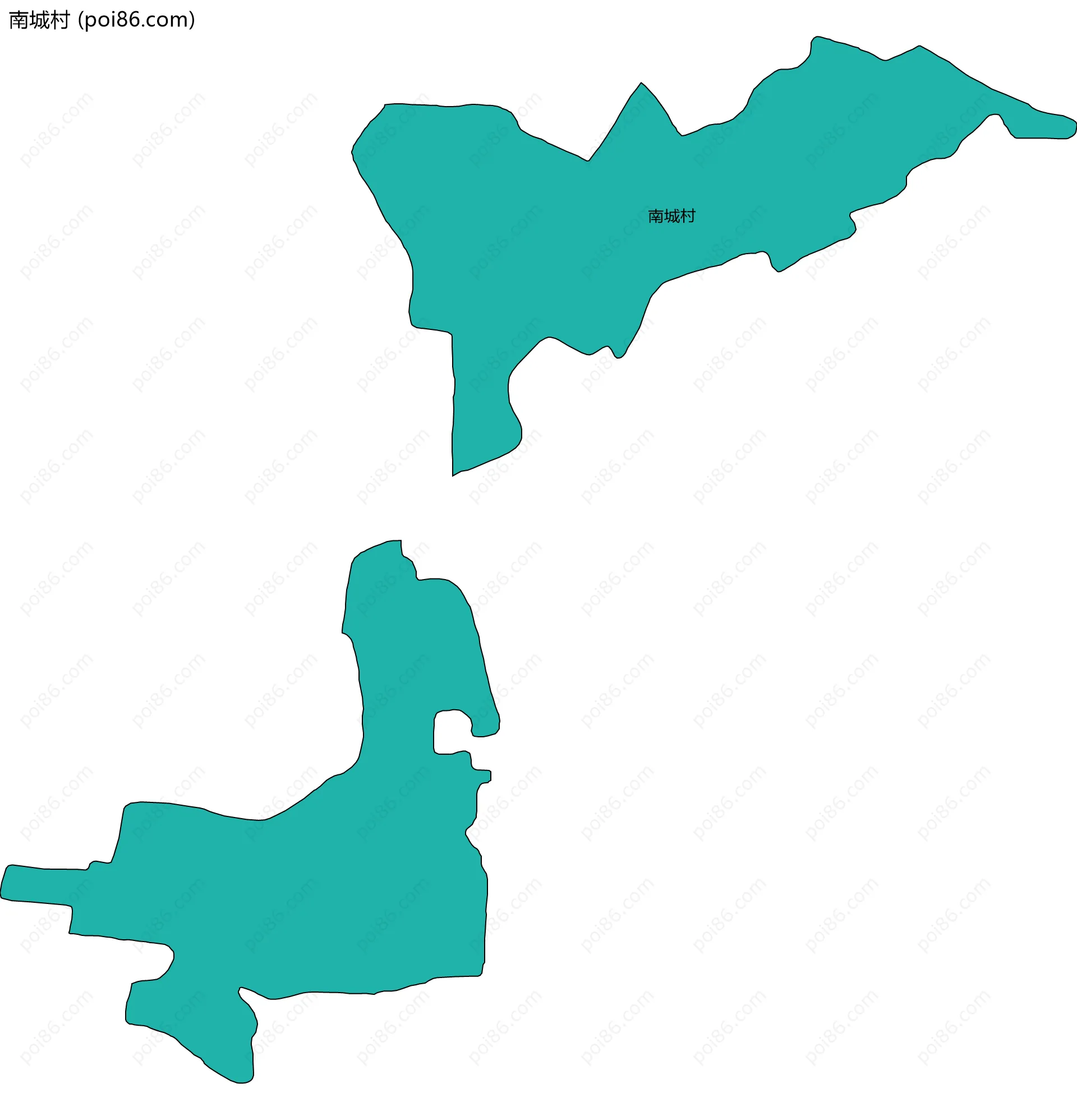 南城村边界地图
