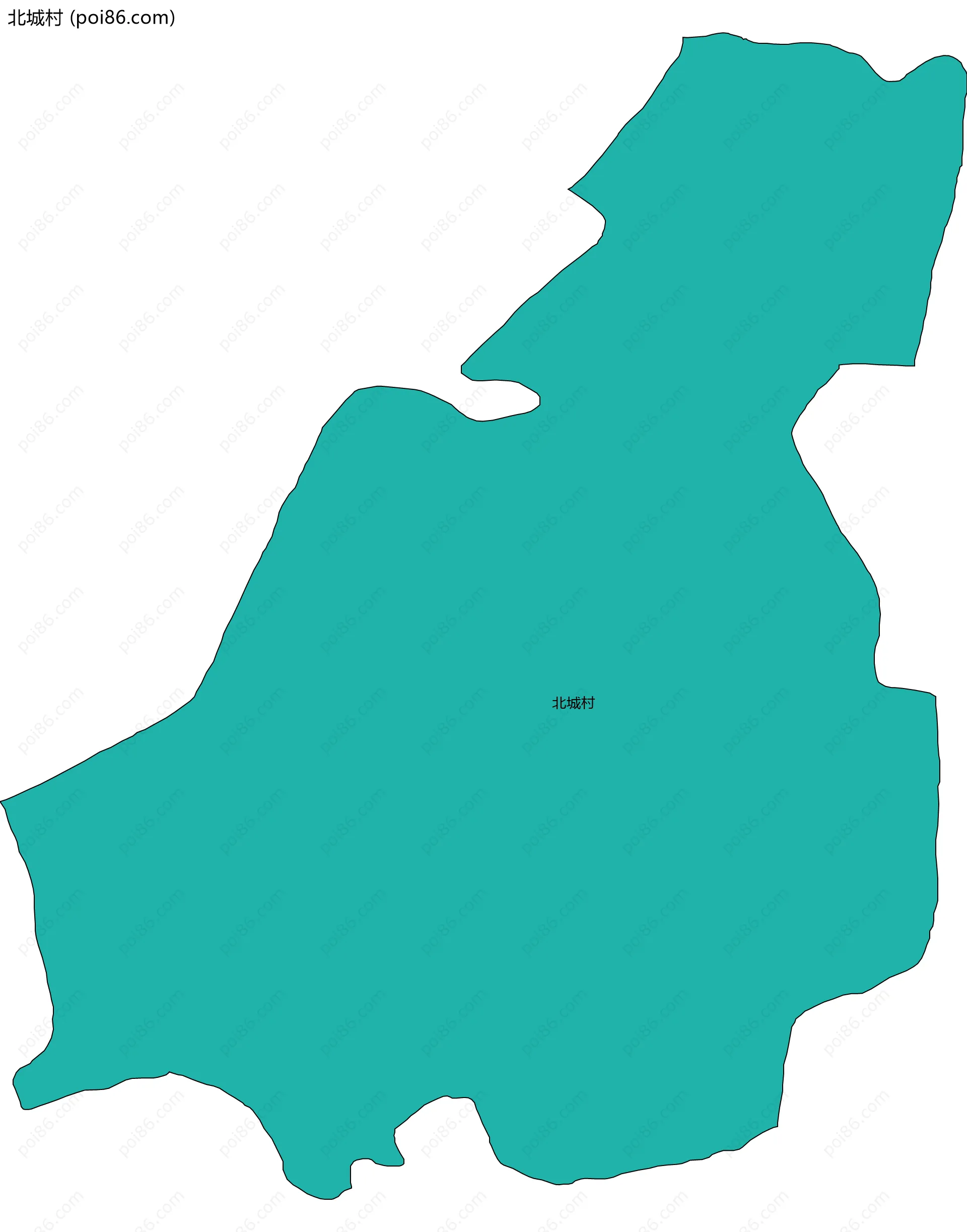 北城村边界地图