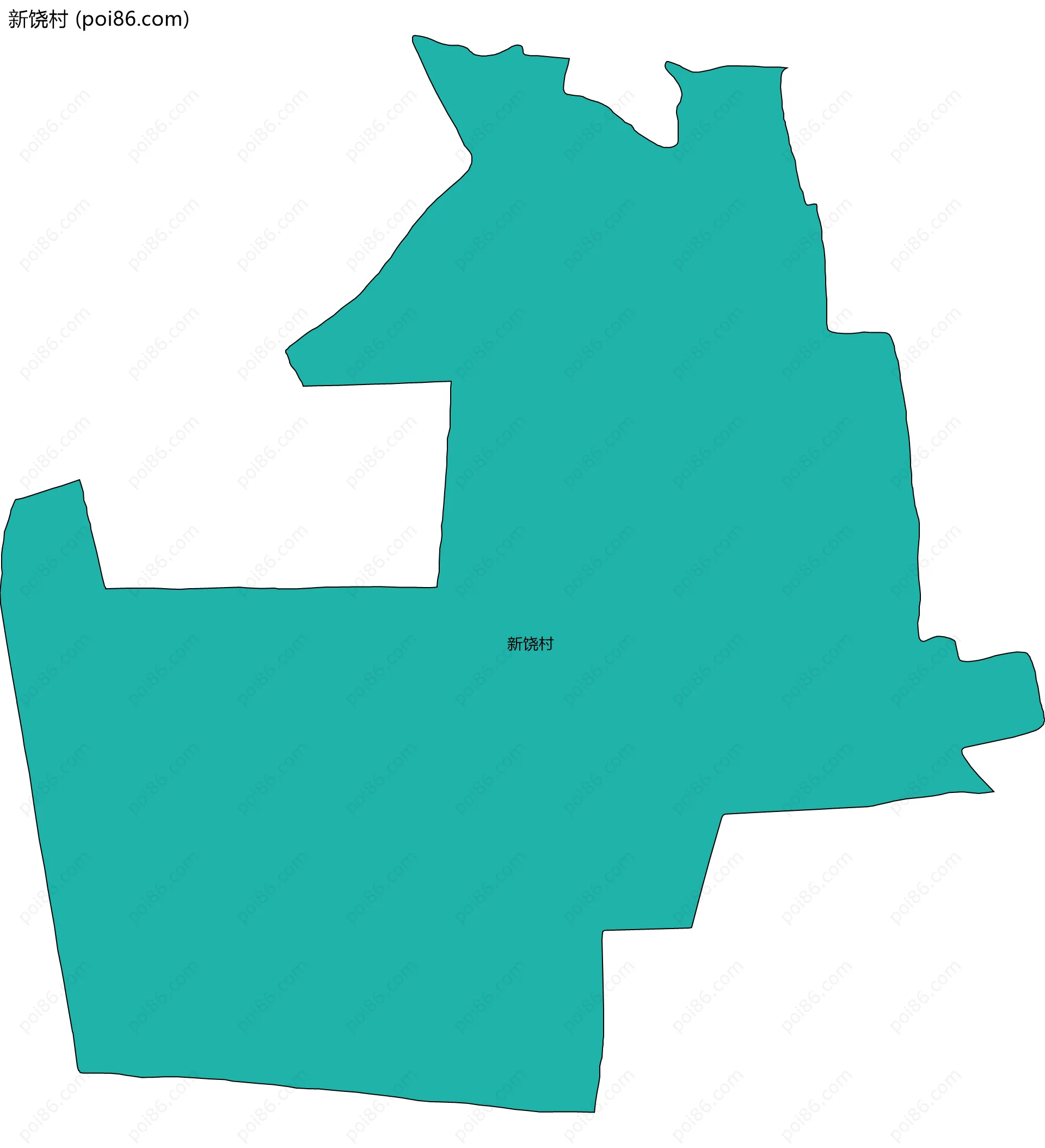 新饶村边界地图