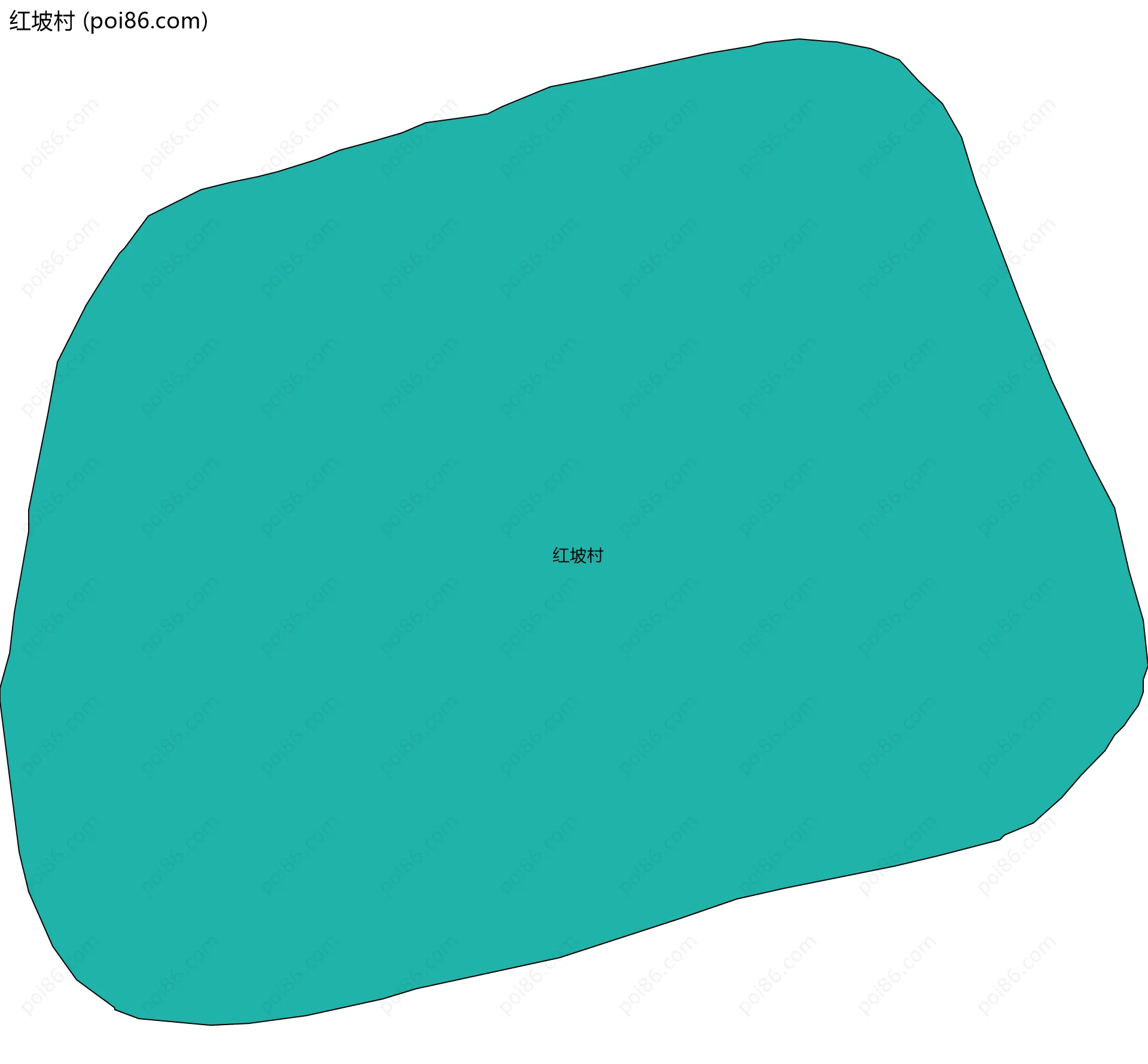 红坡村边界地图