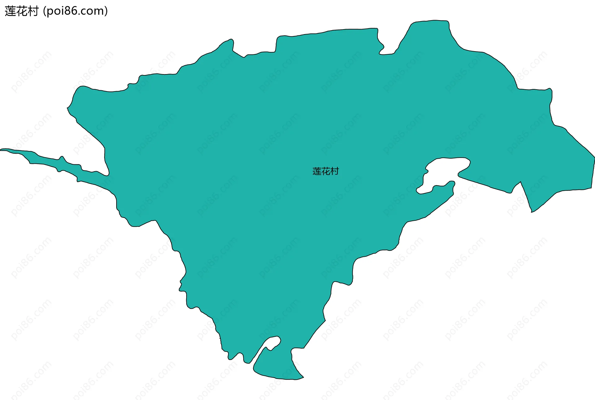 莲花村边界地图