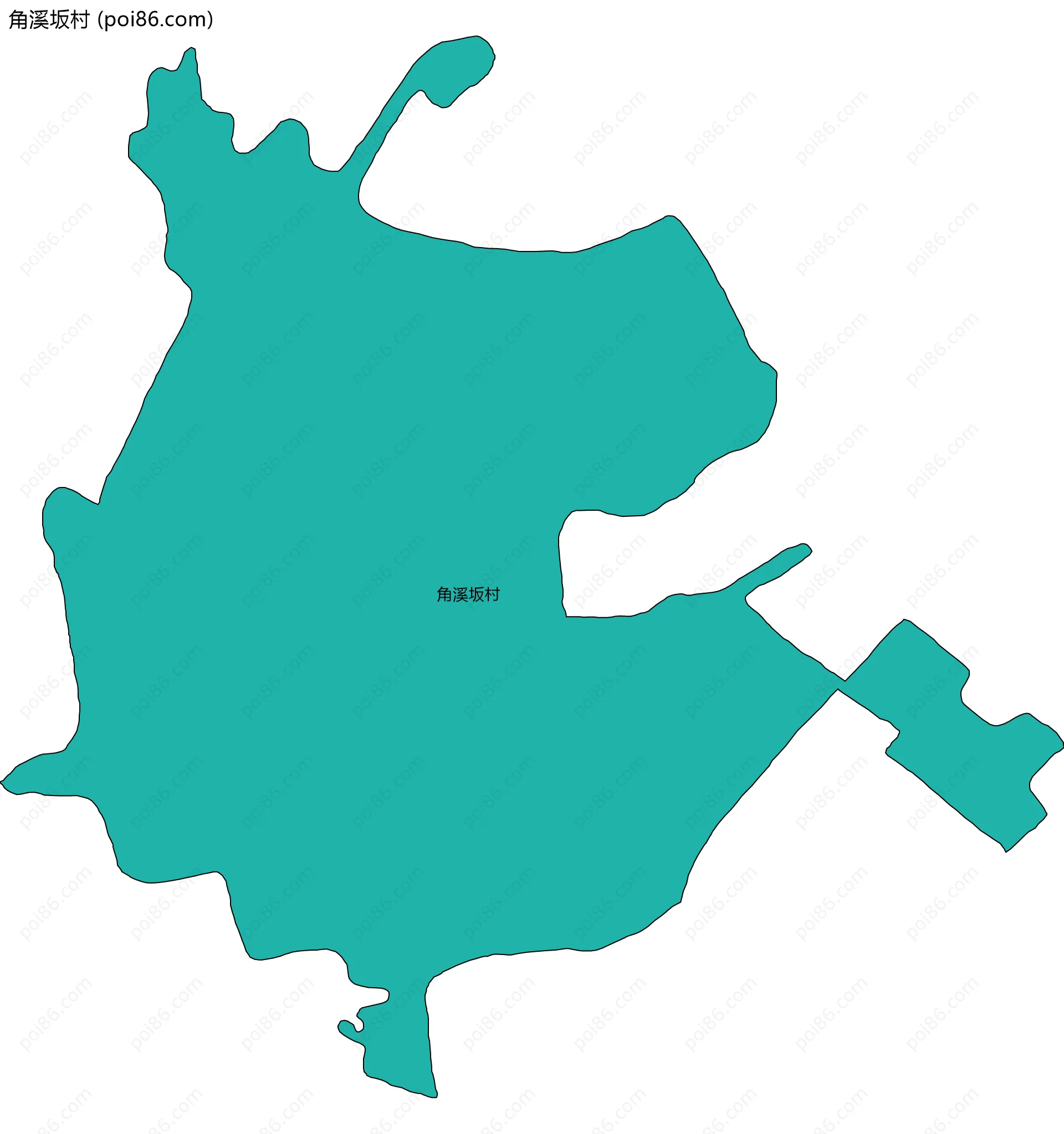 角溪坂村边界地图