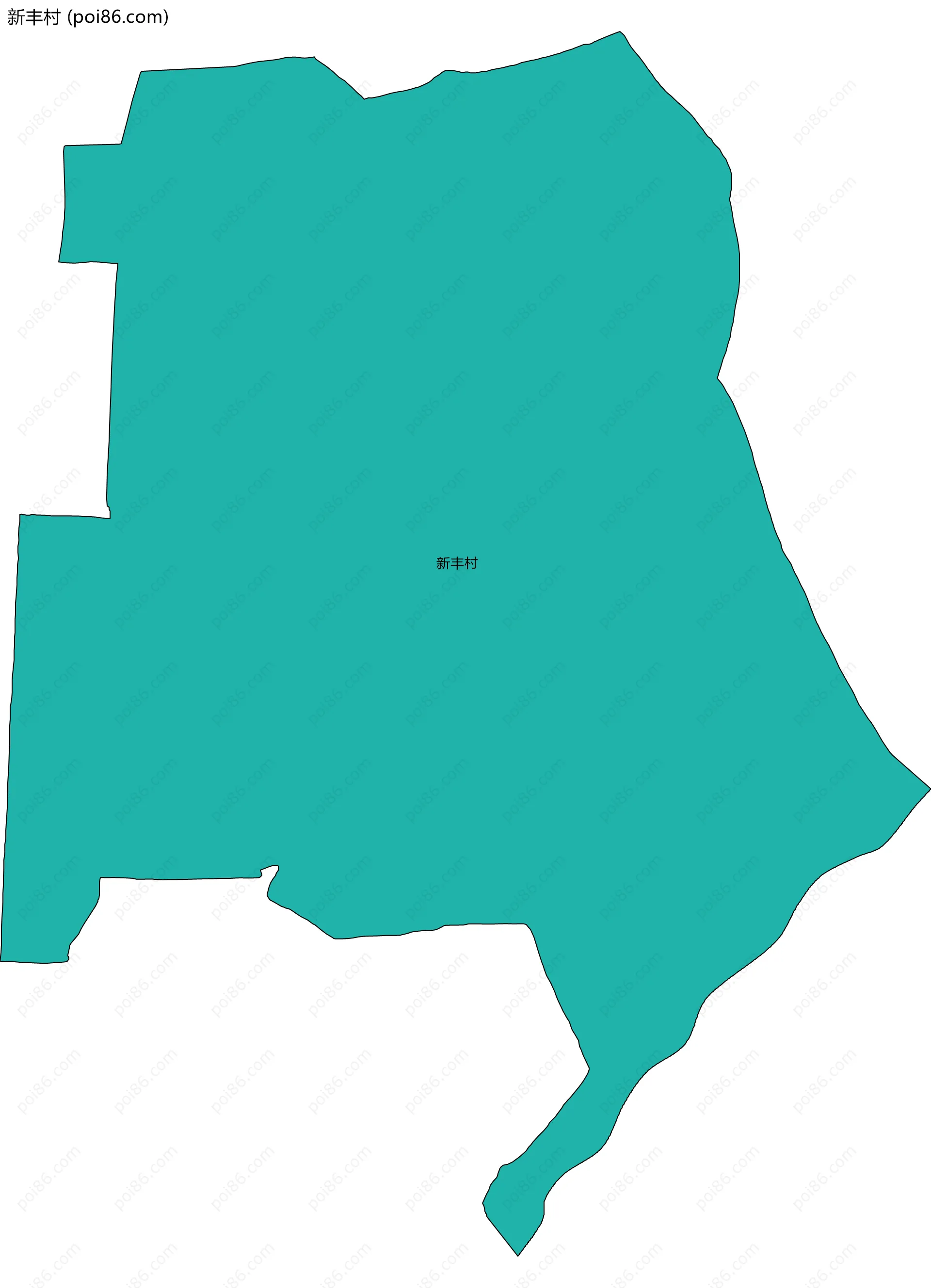 新丰村边界地图