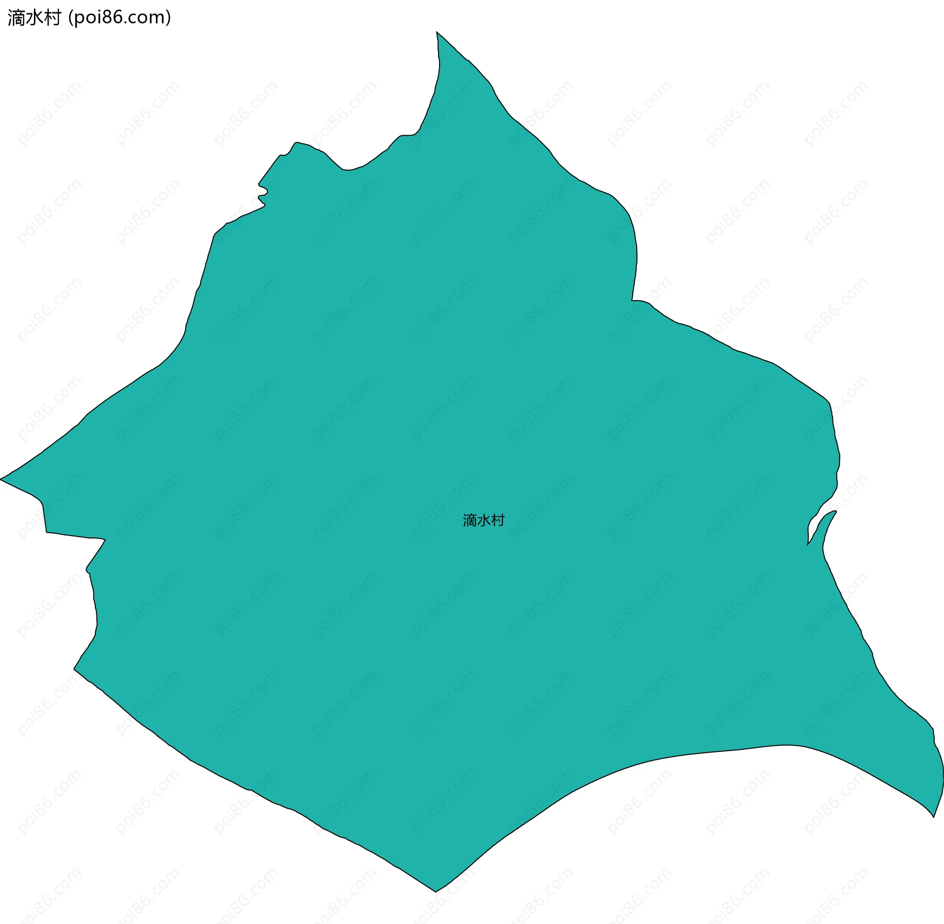 滴水村边界地图