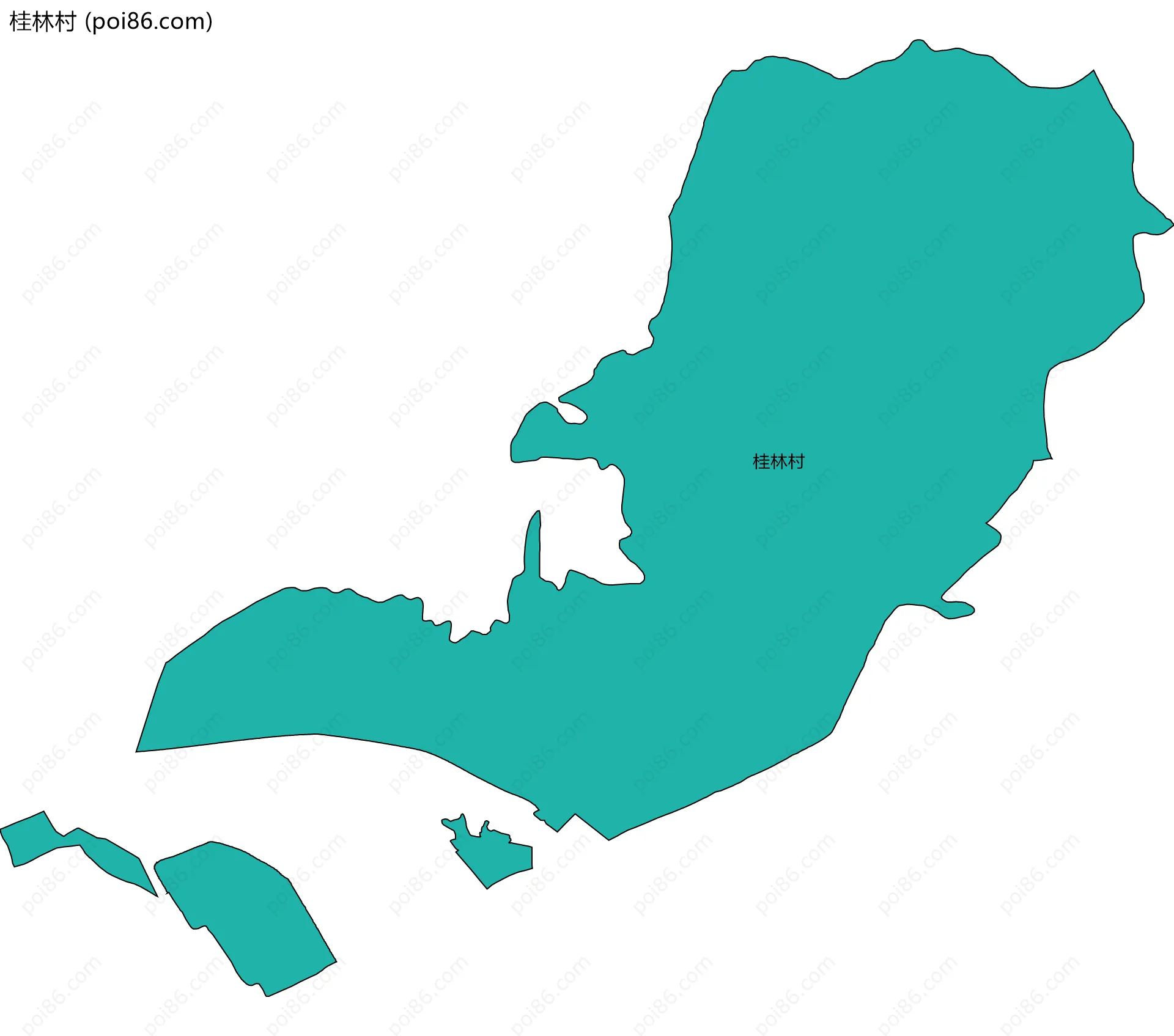 桂林村边界地图