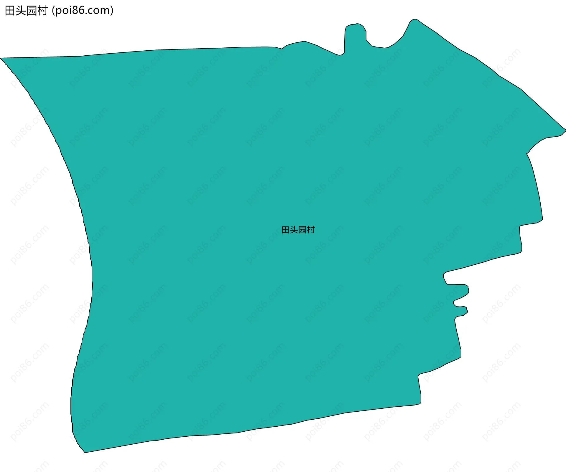 田头园村边界地图
