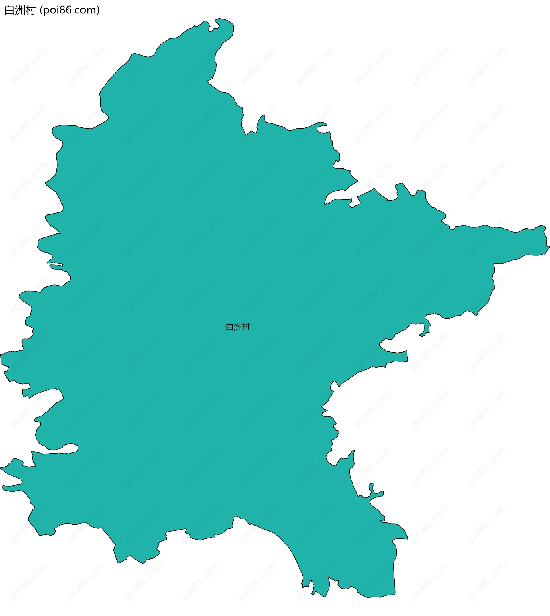 白洲村边界地图