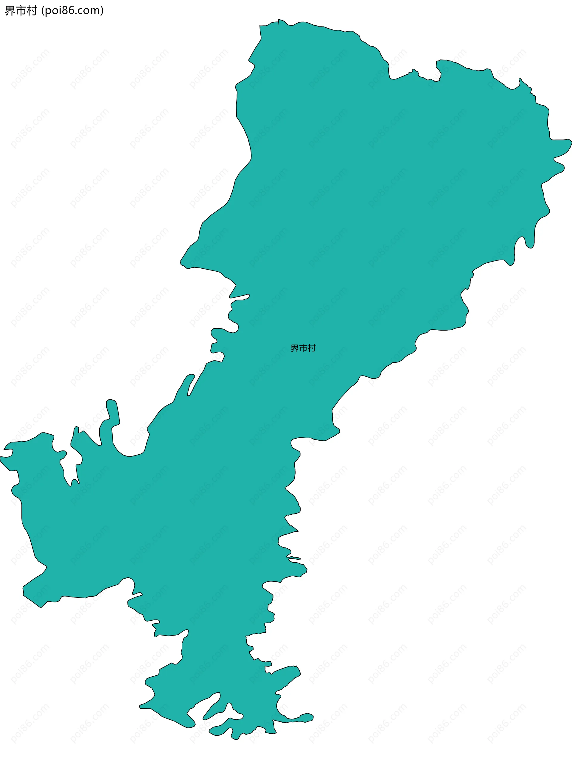 界市村边界地图