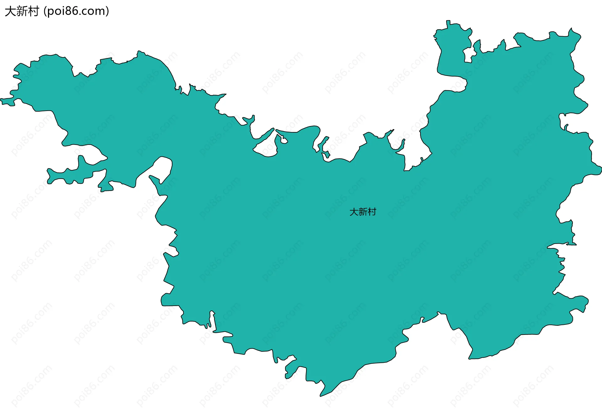 大新村边界地图