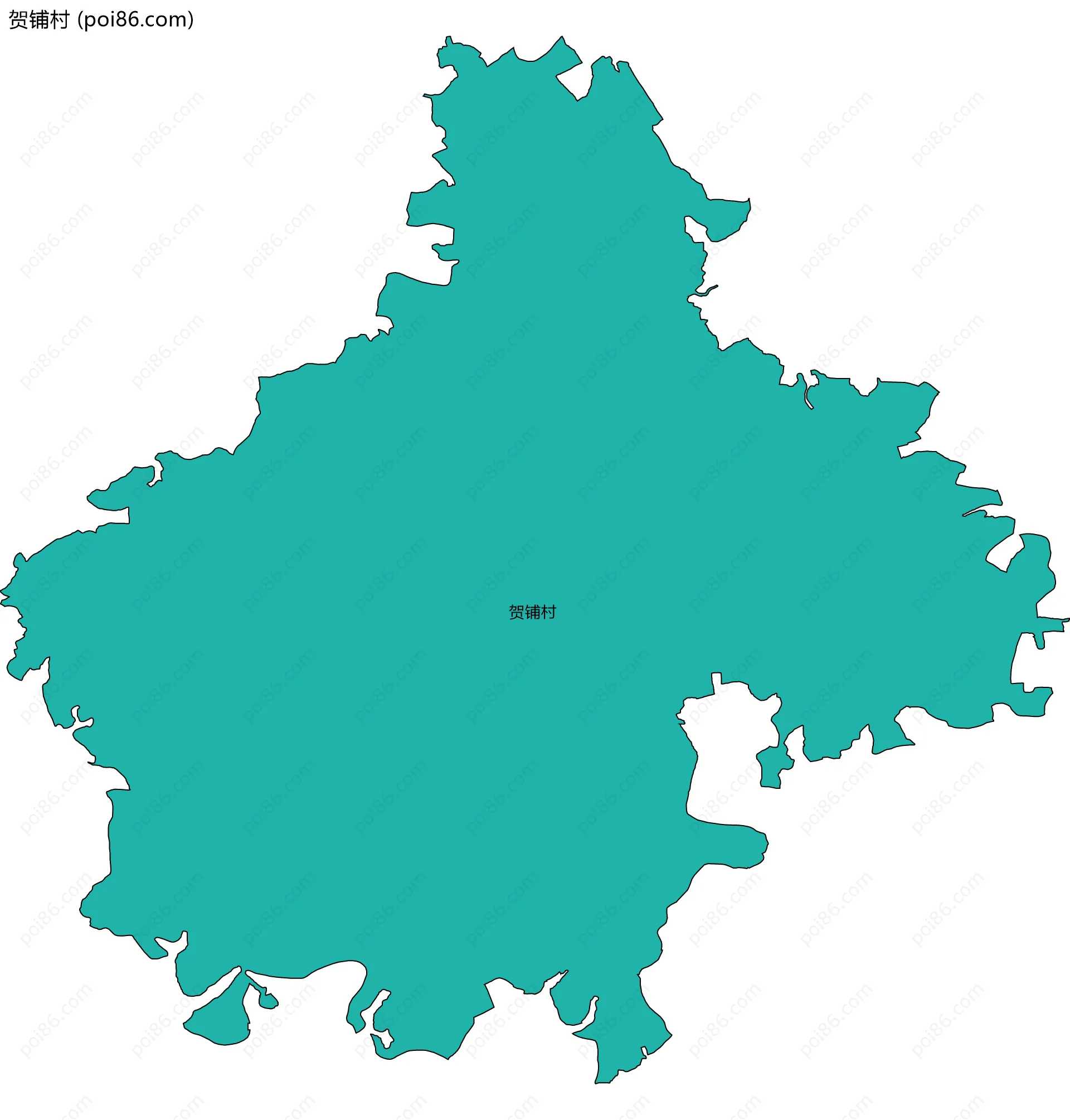贺铺村边界地图