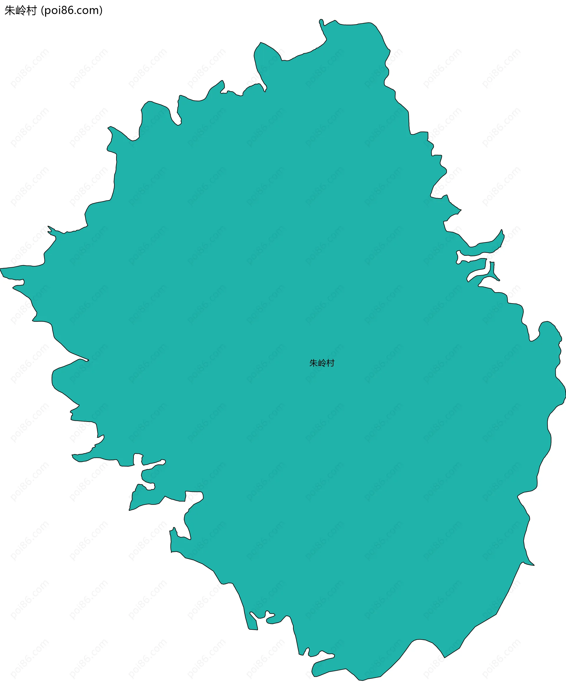 朱岭村边界地图