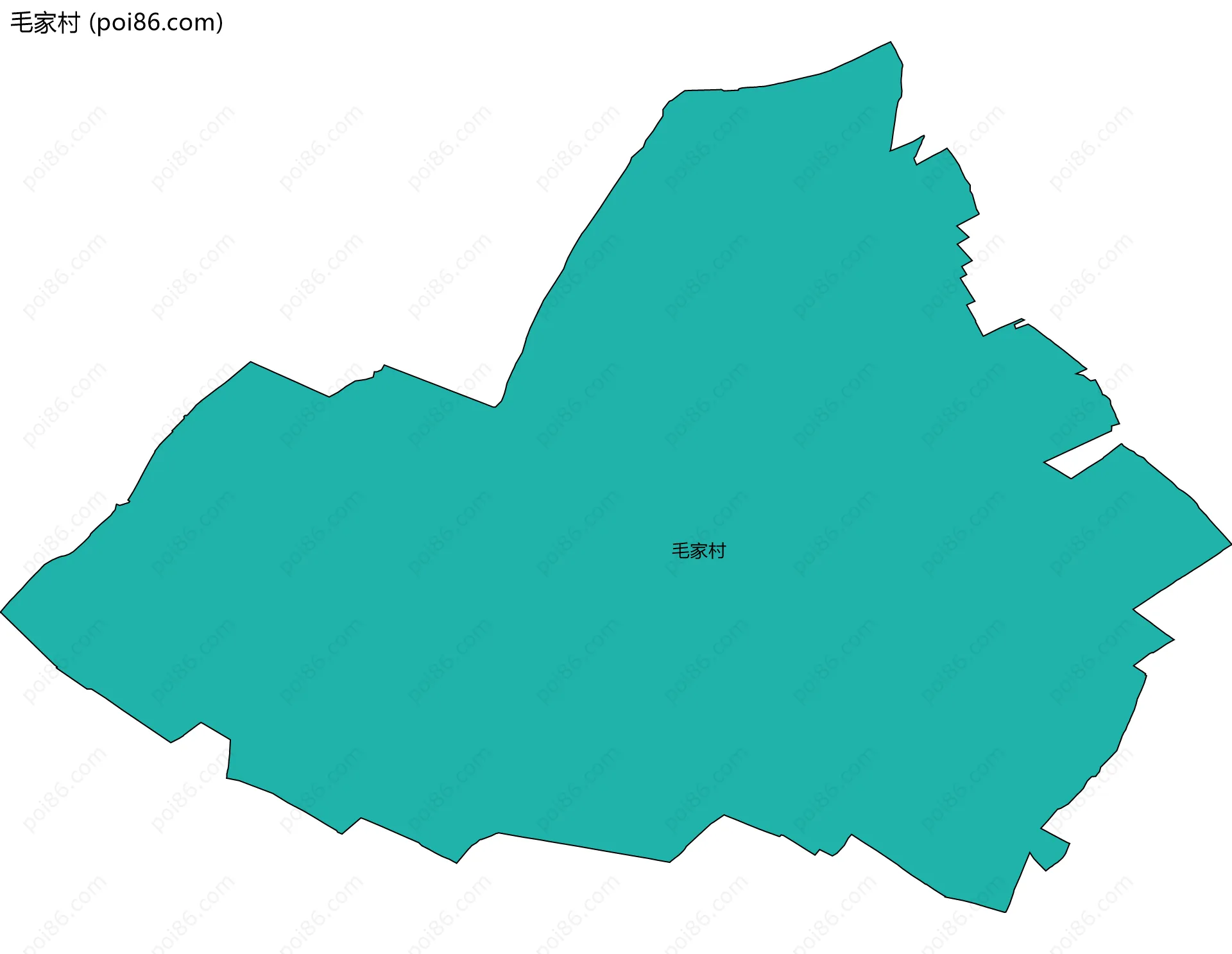 毛家村边界地图