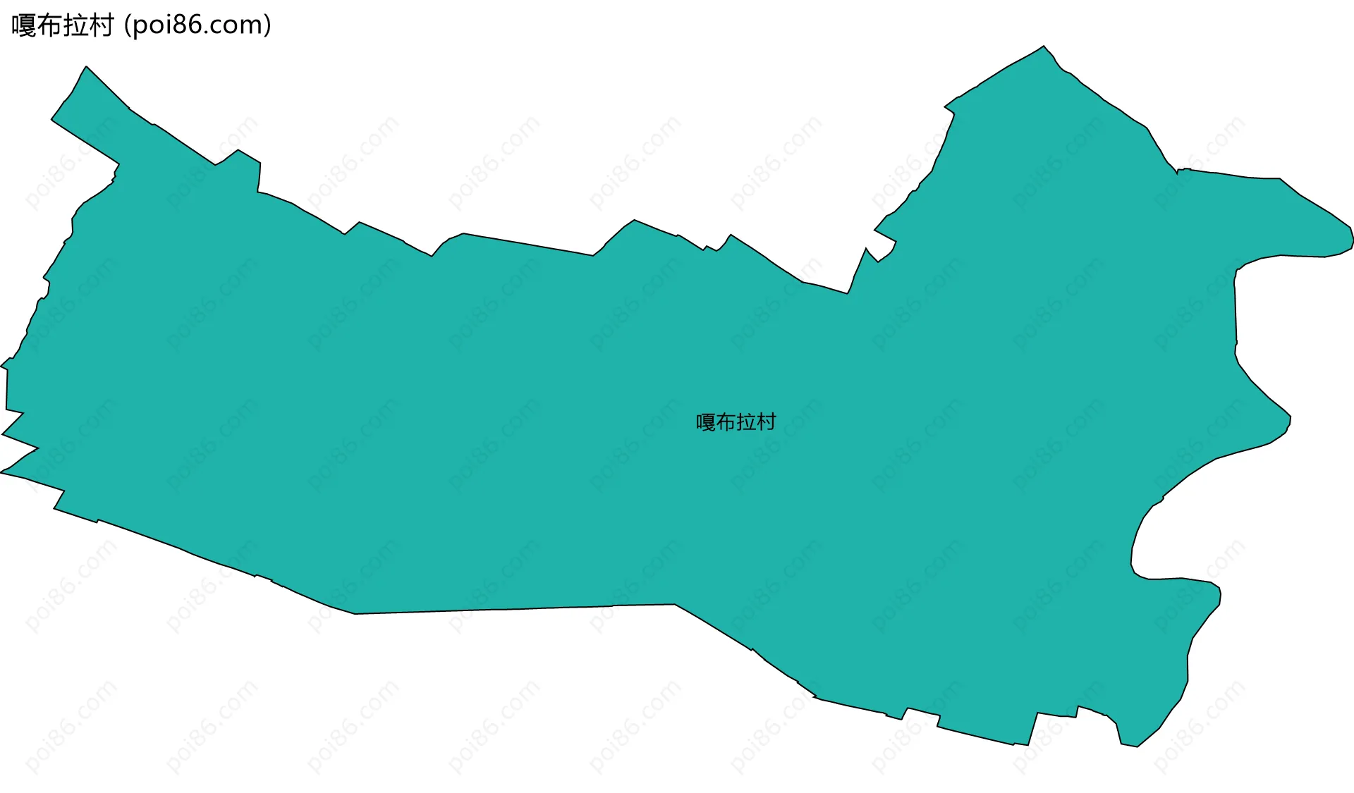 嘎布拉村边界地图