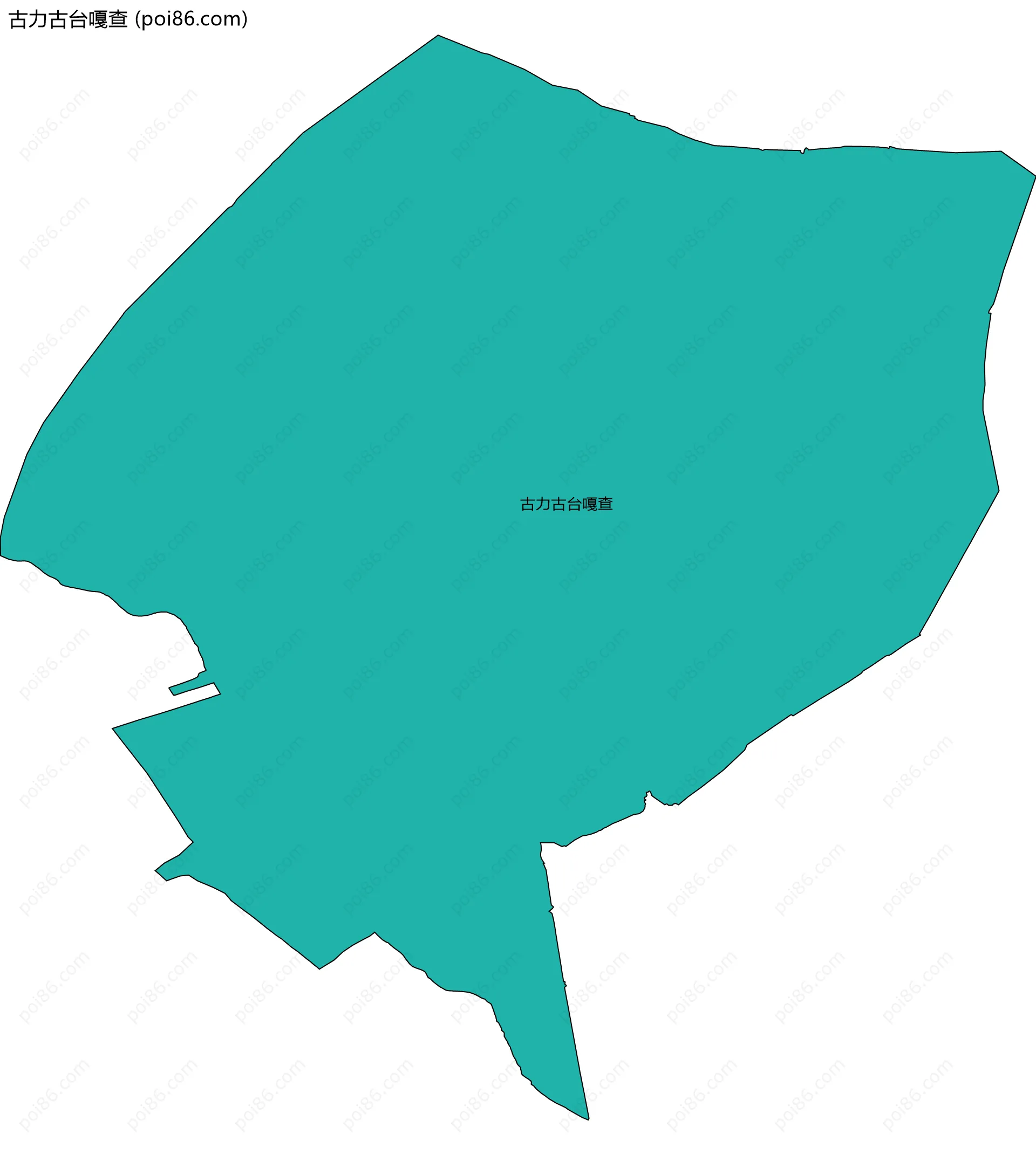 古力古台嘎查边界地图