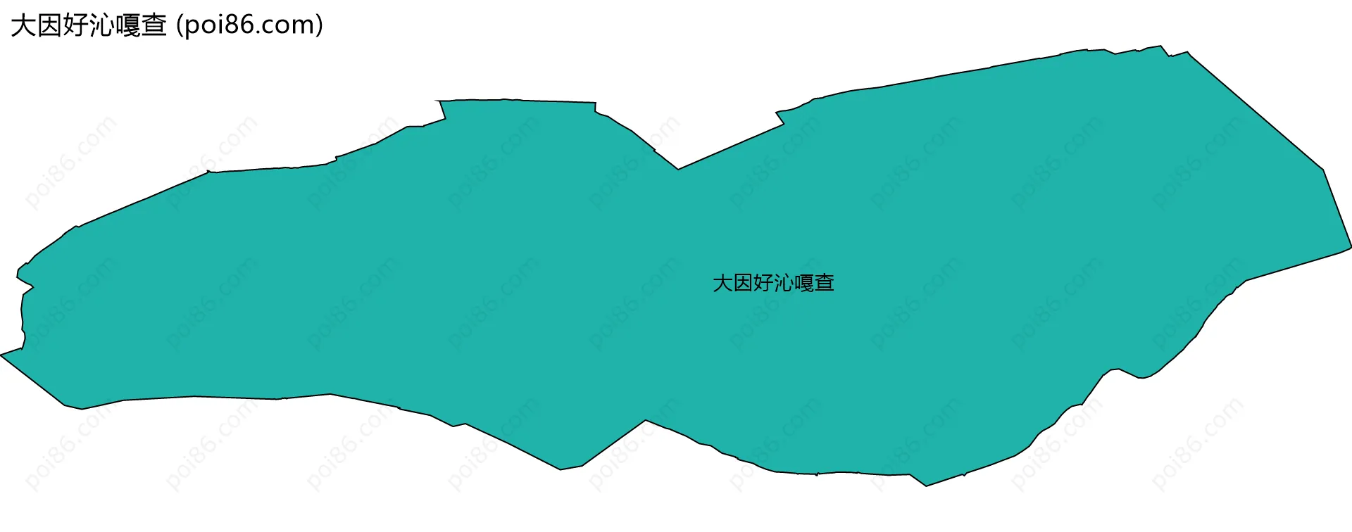 大因好沁嘎查边界地图