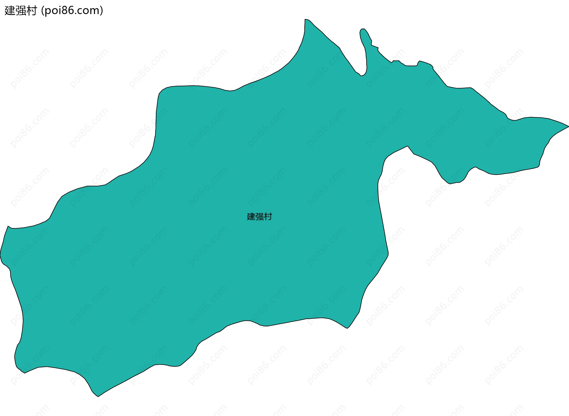 建强村边界地图