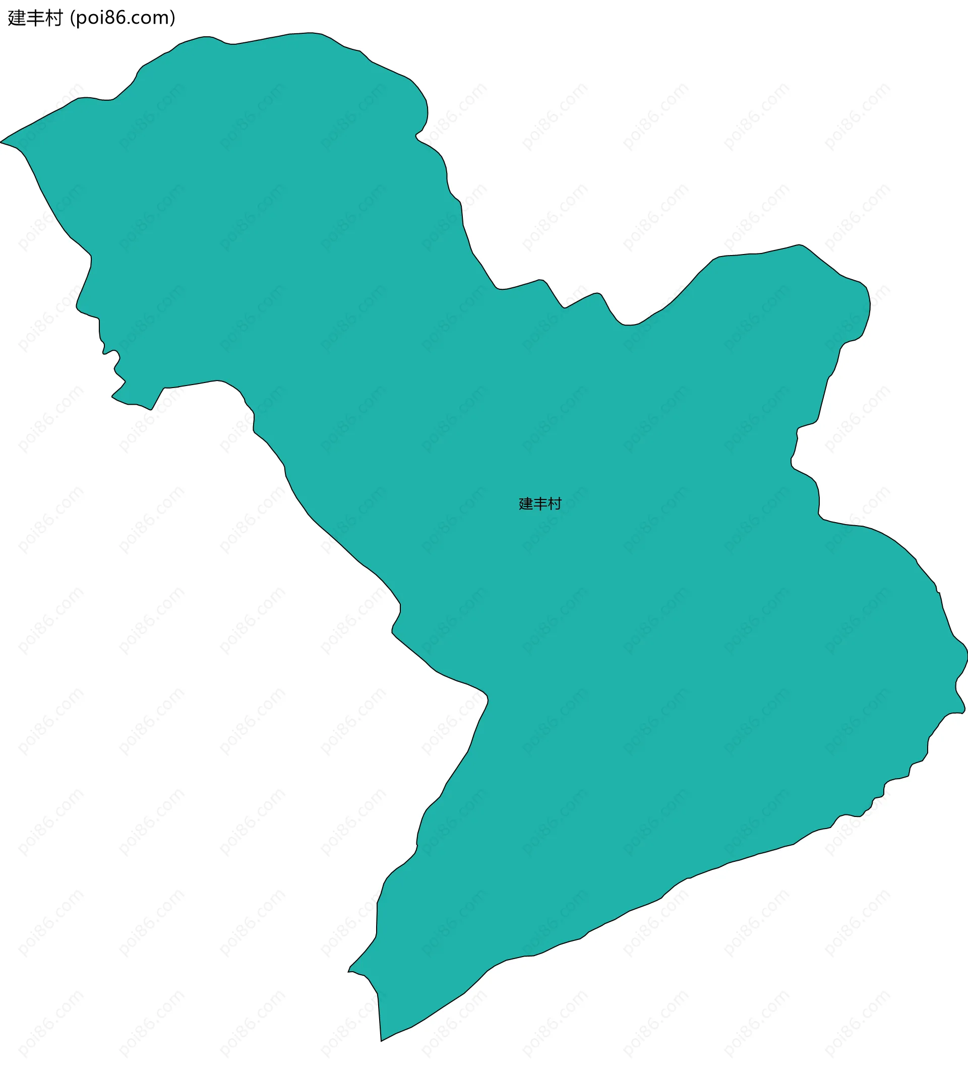 建丰村边界地图