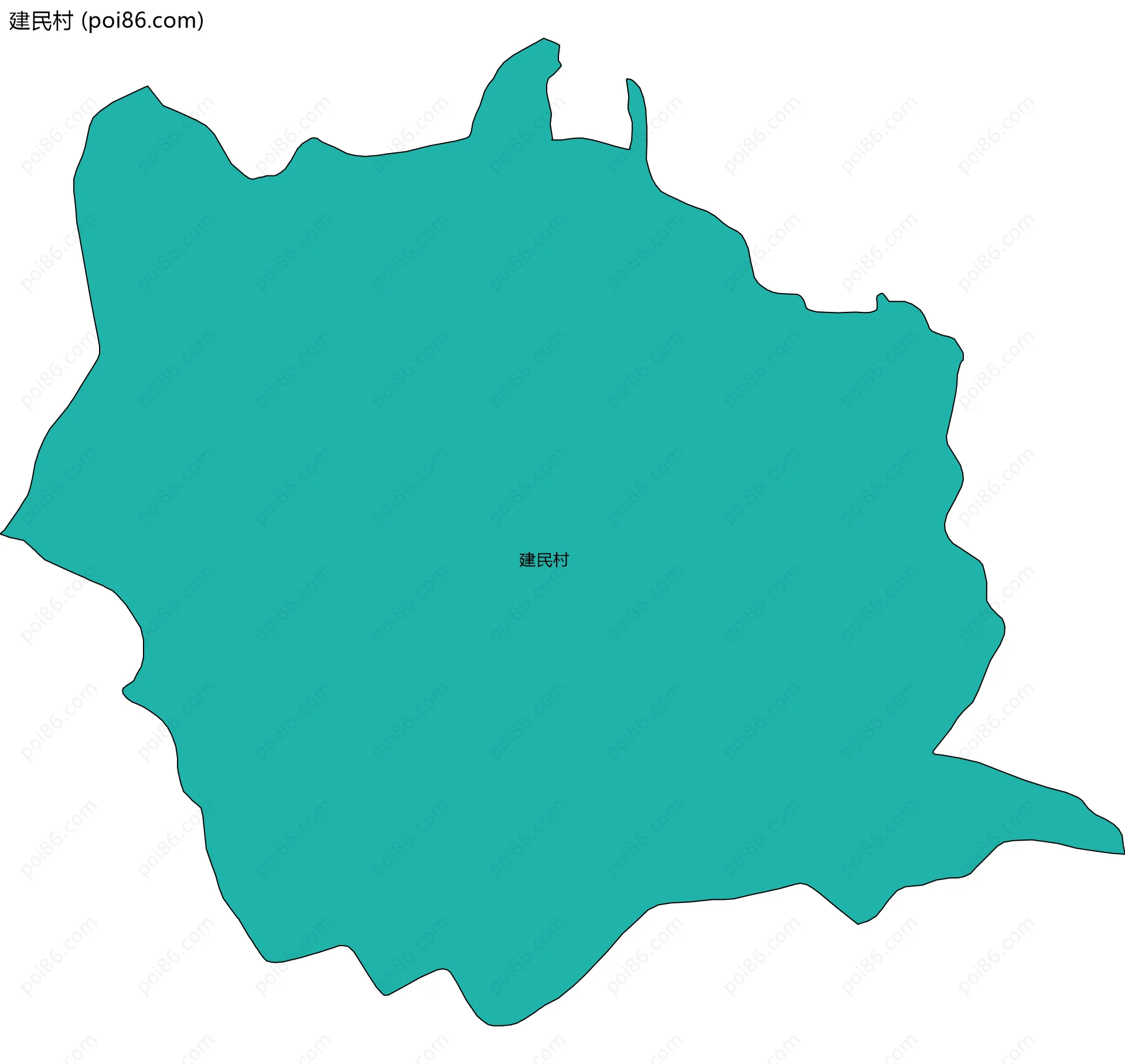 建民村边界地图