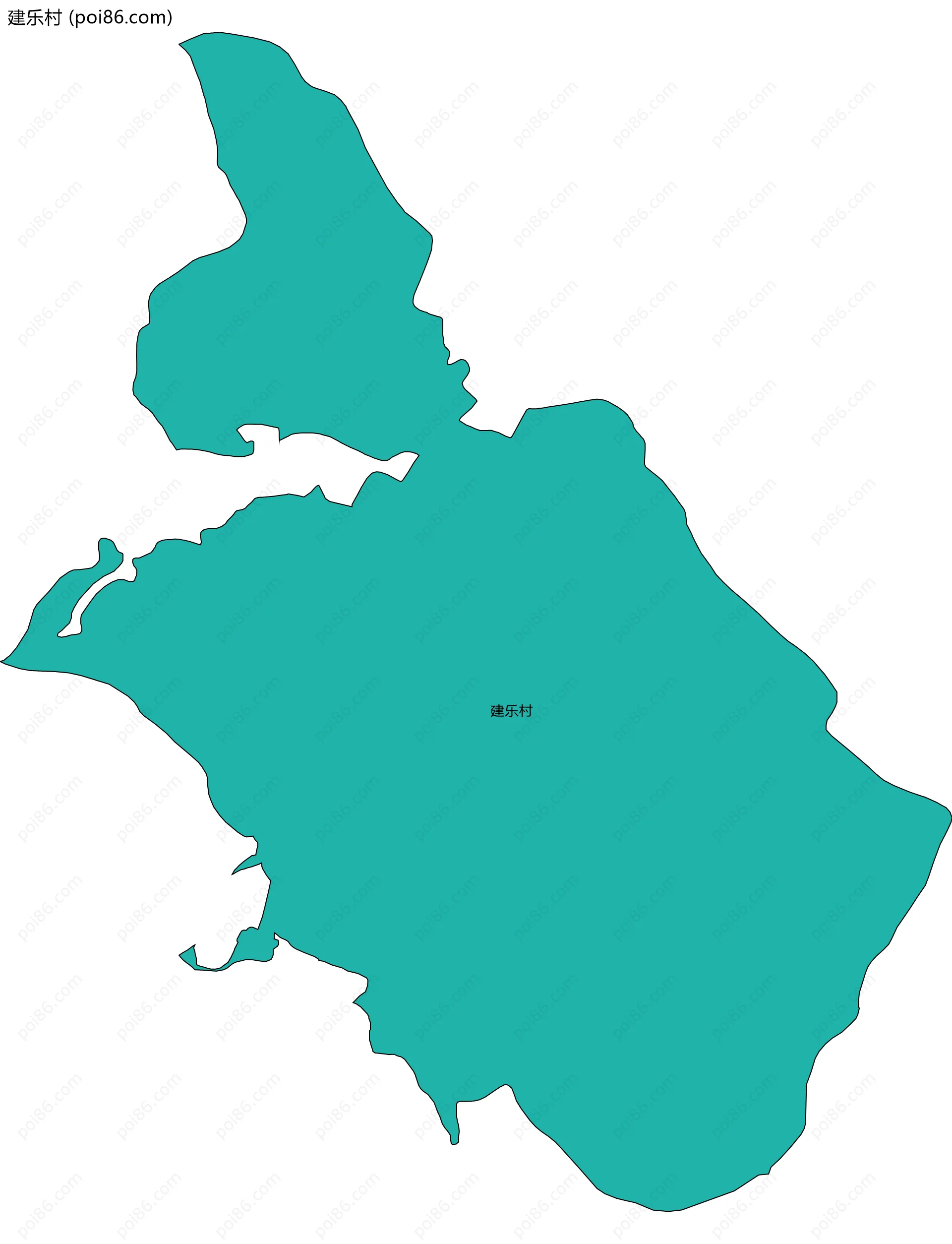 建乐村边界地图