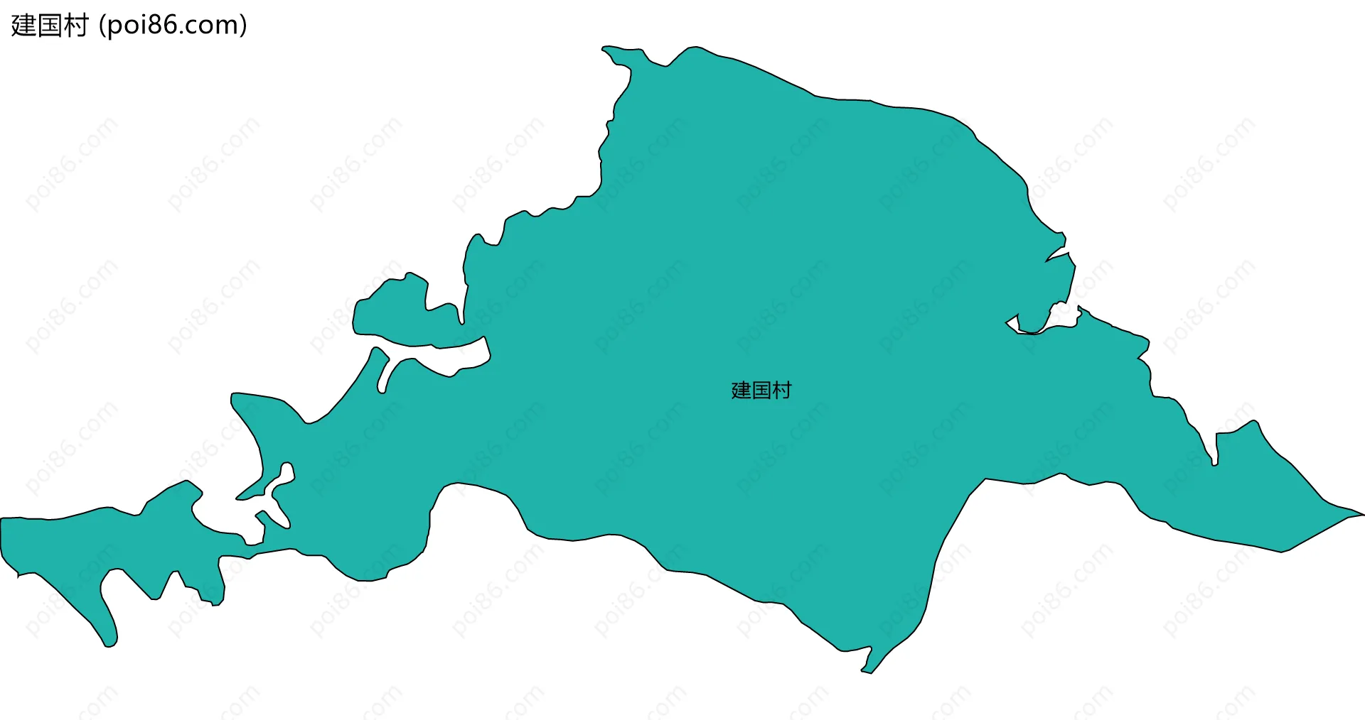 建国村边界地图