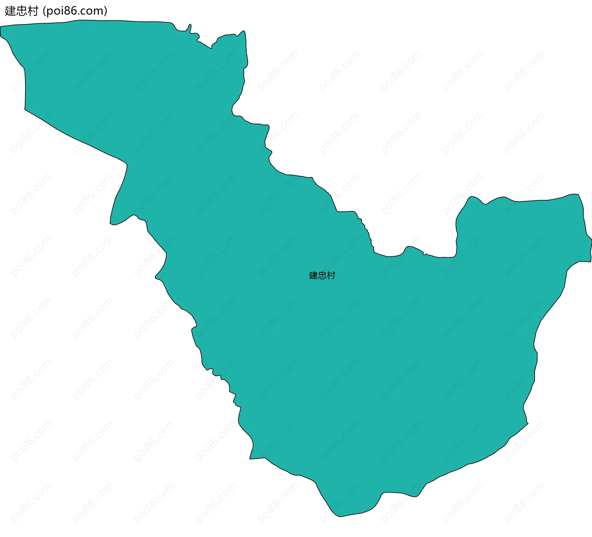 建忠村边界地图