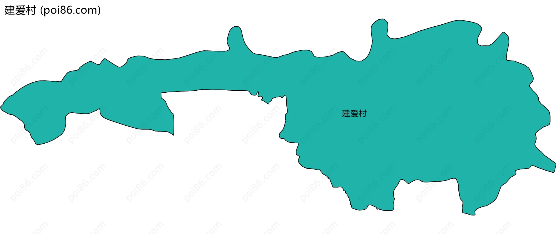 建爱村边界地图