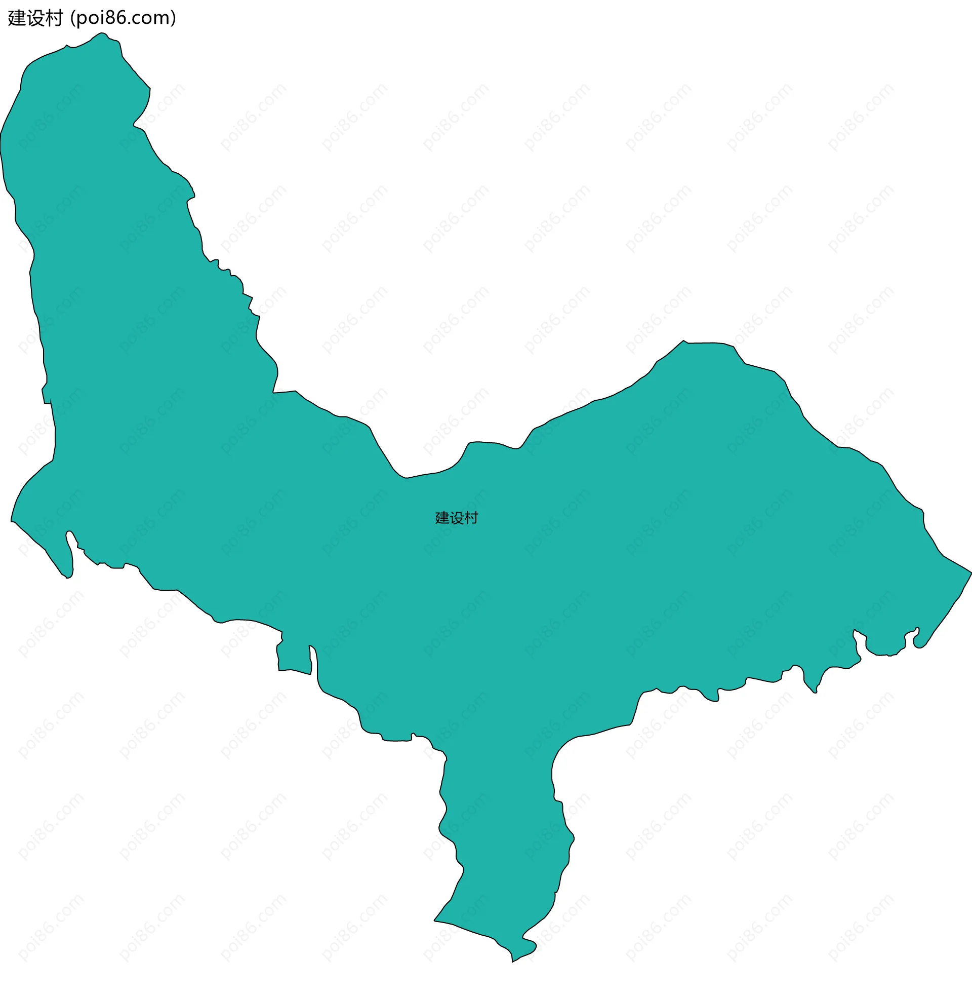 建设村边界地图