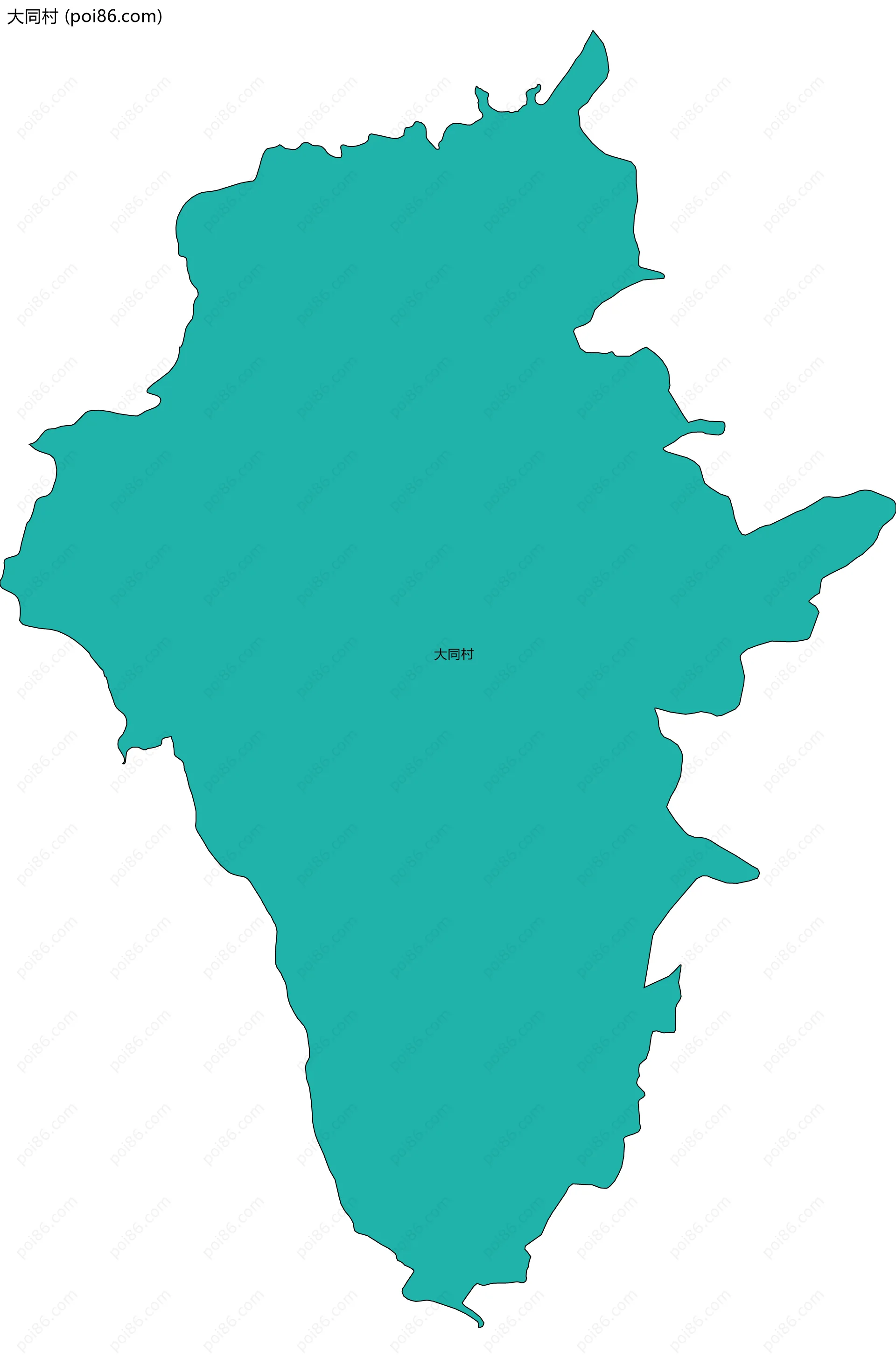 大同村边界地图