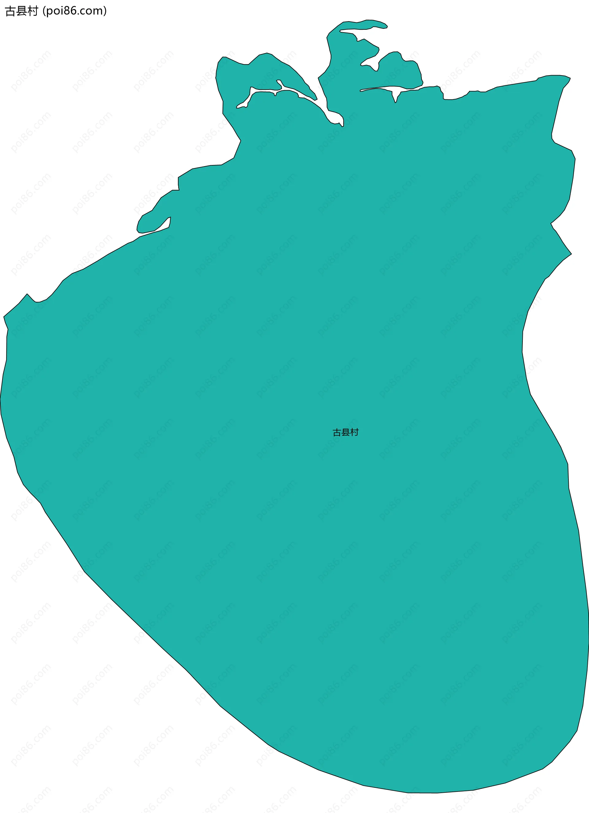 古县村边界地图