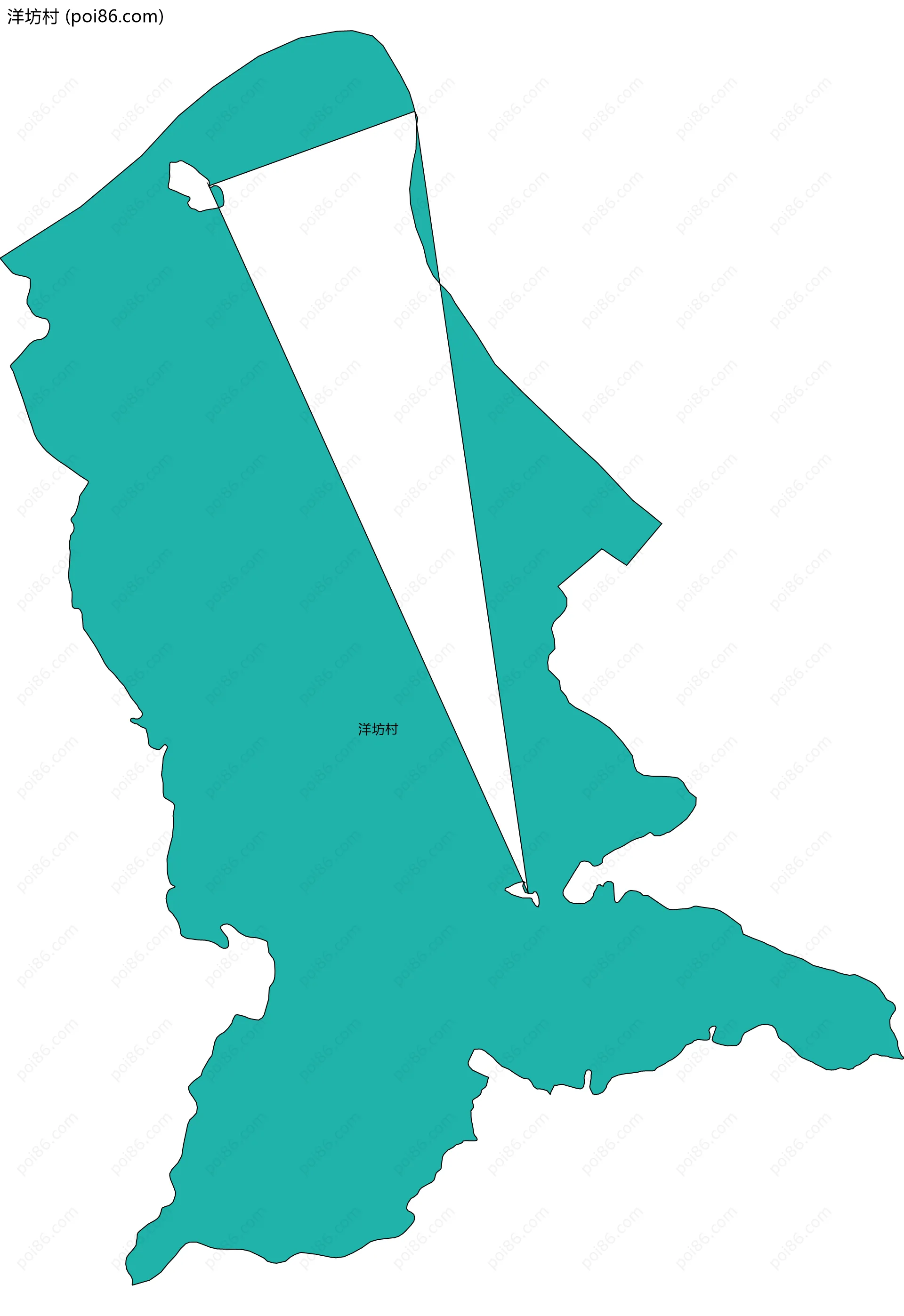 洋坊村边界地图