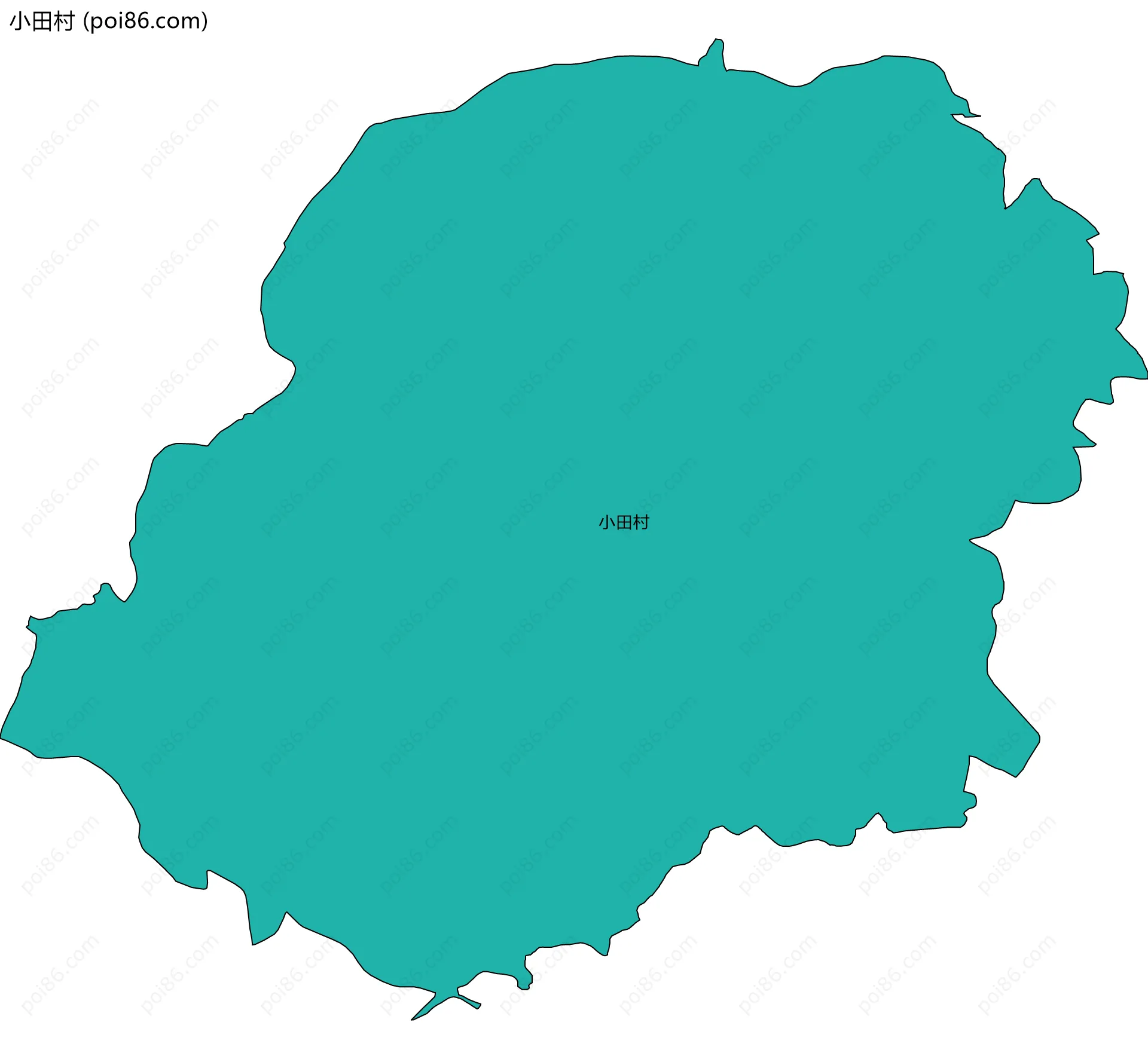 小田村边界地图