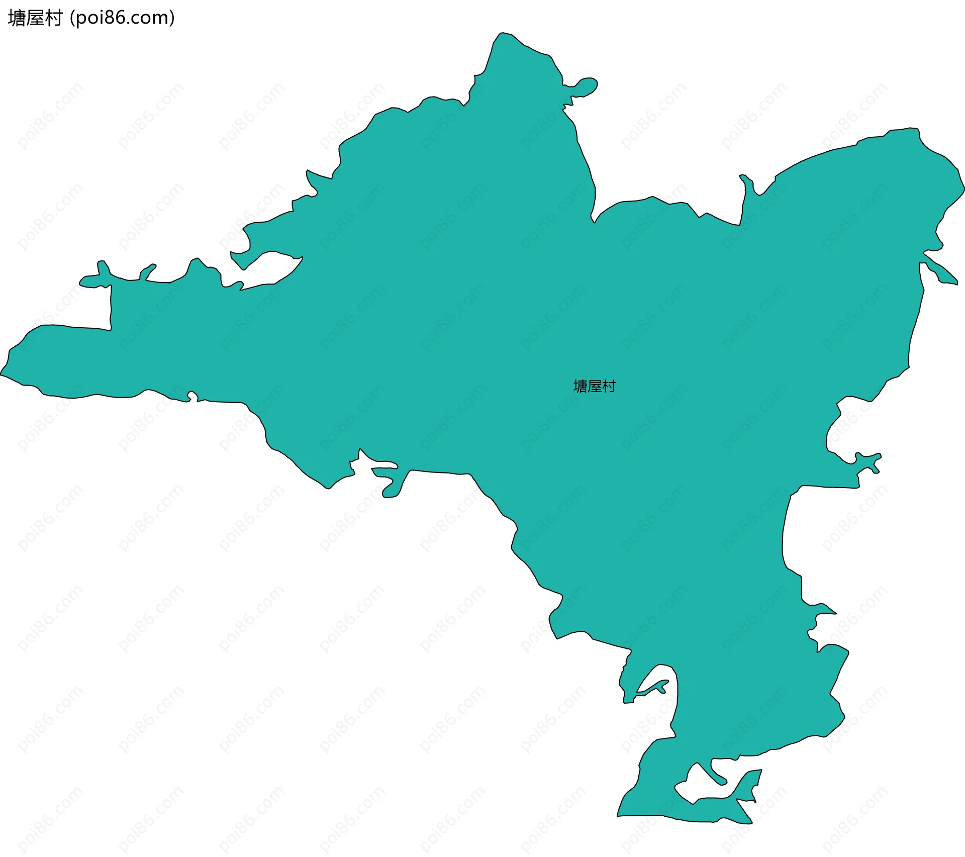 塘屋村边界地图