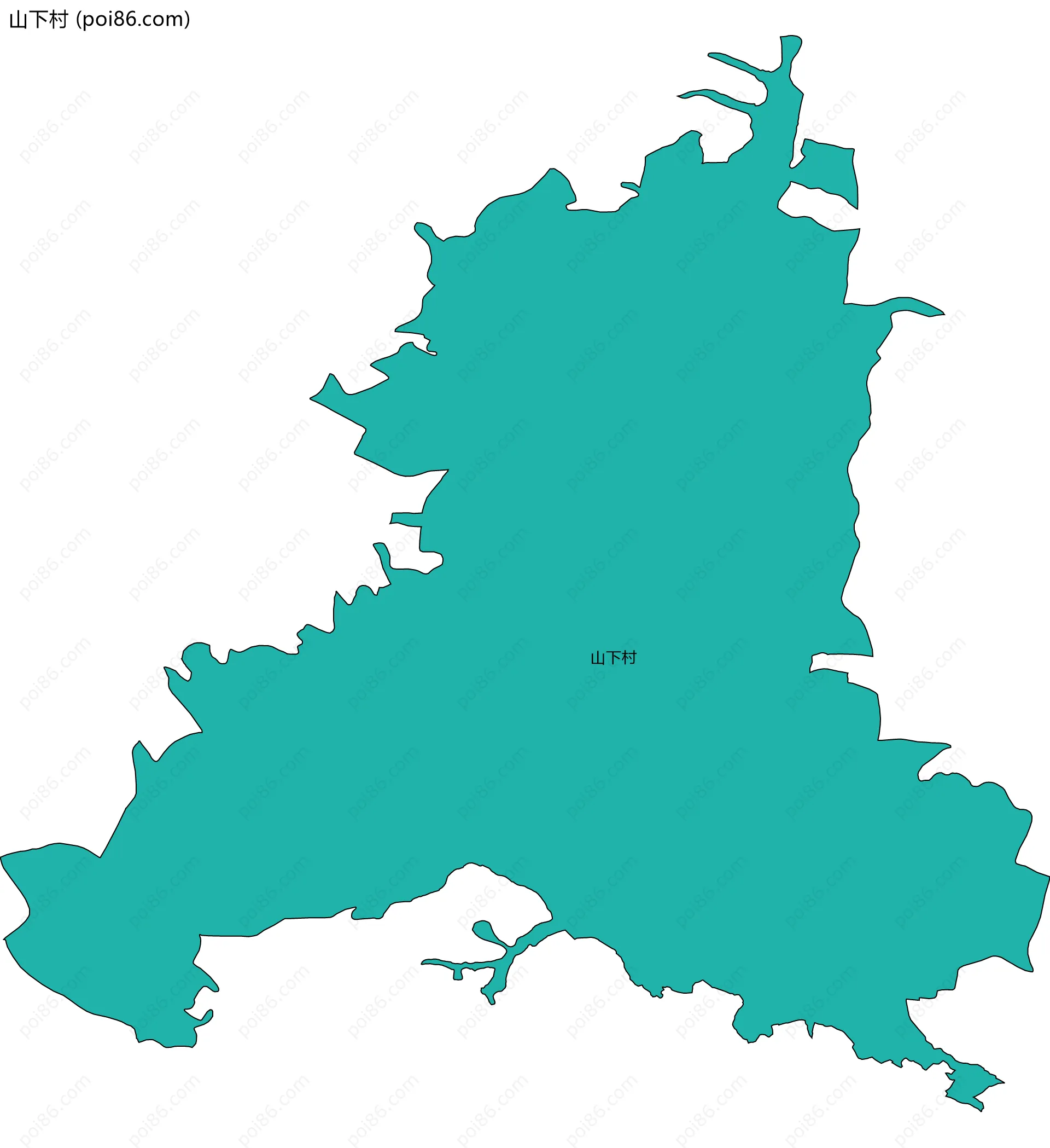 山下村边界地图