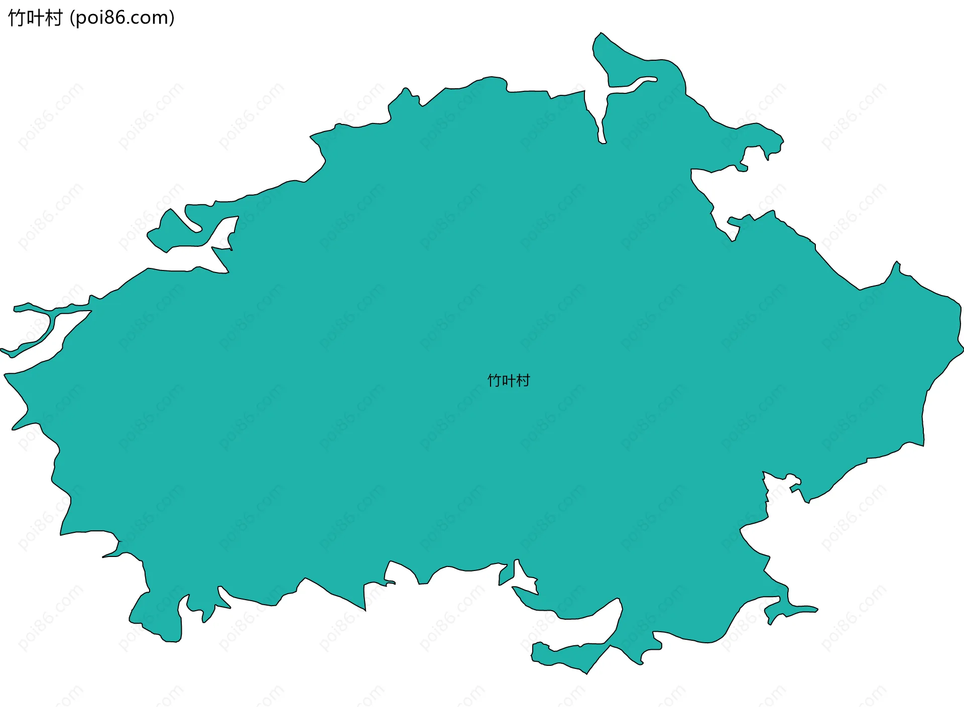竹叶村边界地图