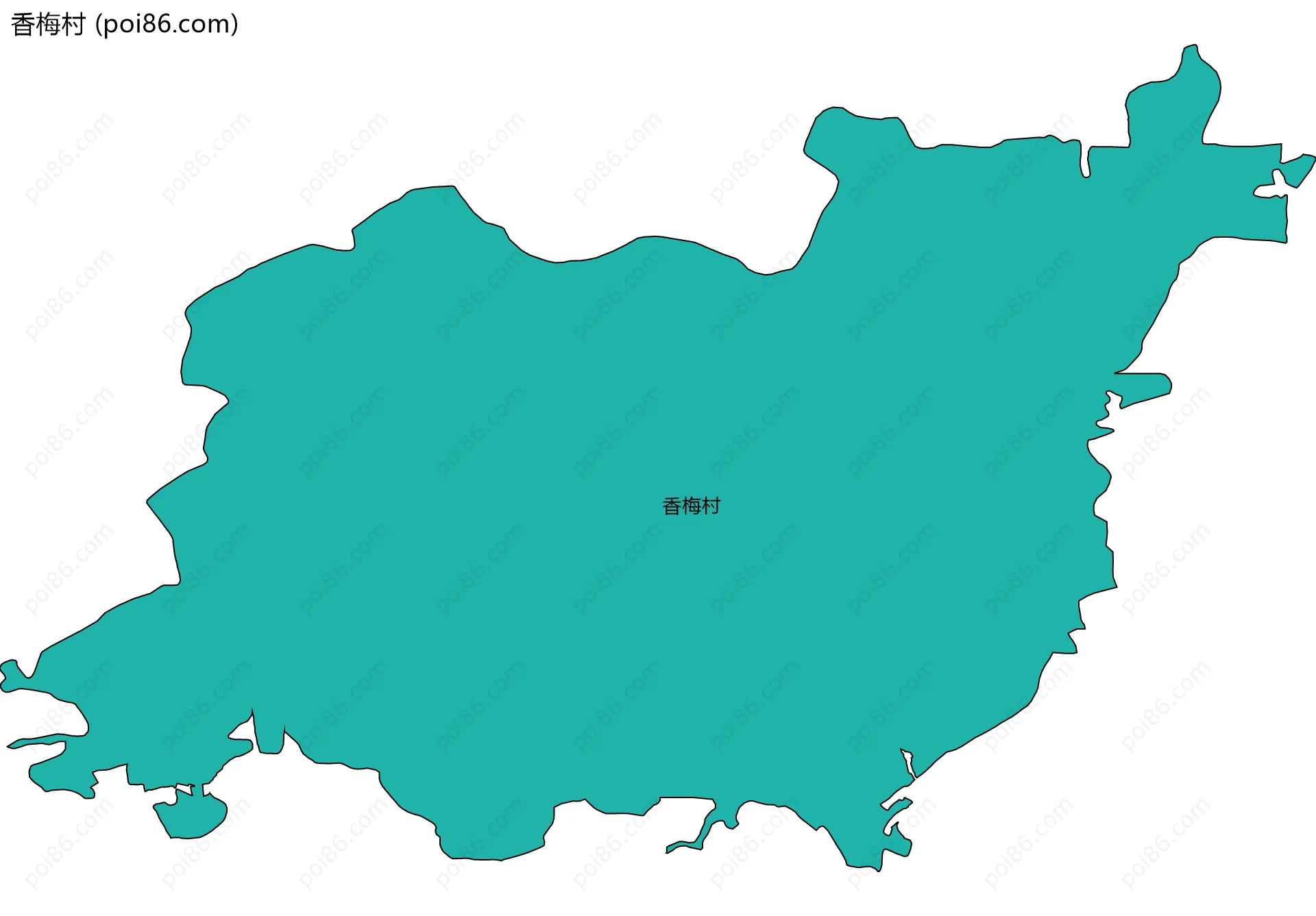 香梅村边界地图
