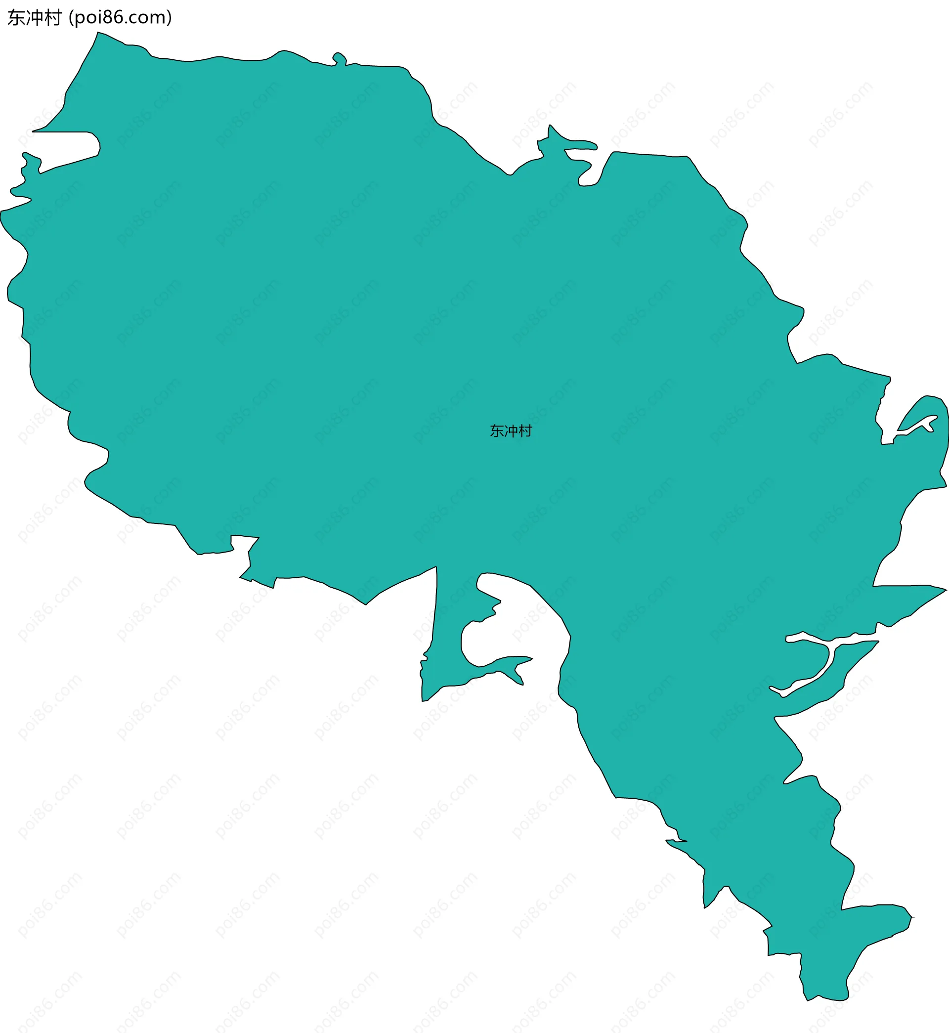 东冲村边界地图