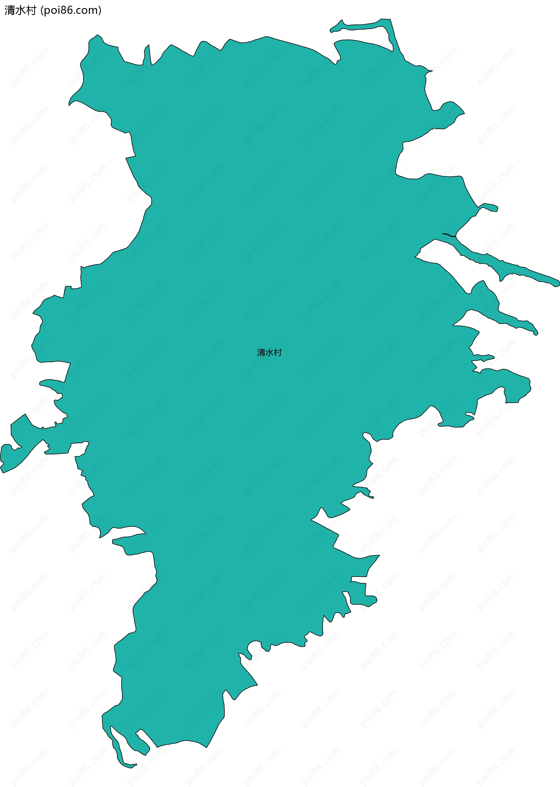 清水村边界地图