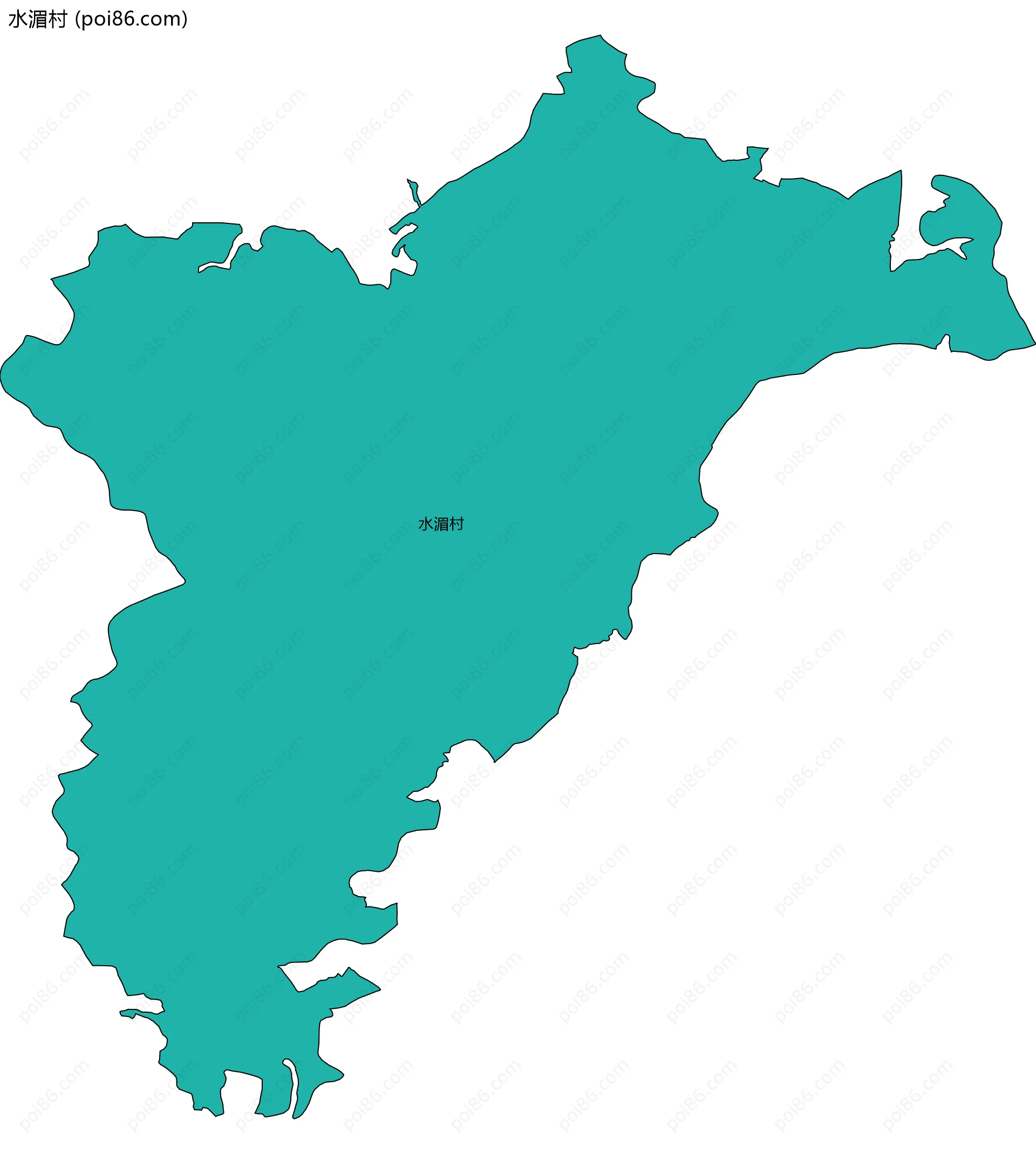 水湄村边界地图