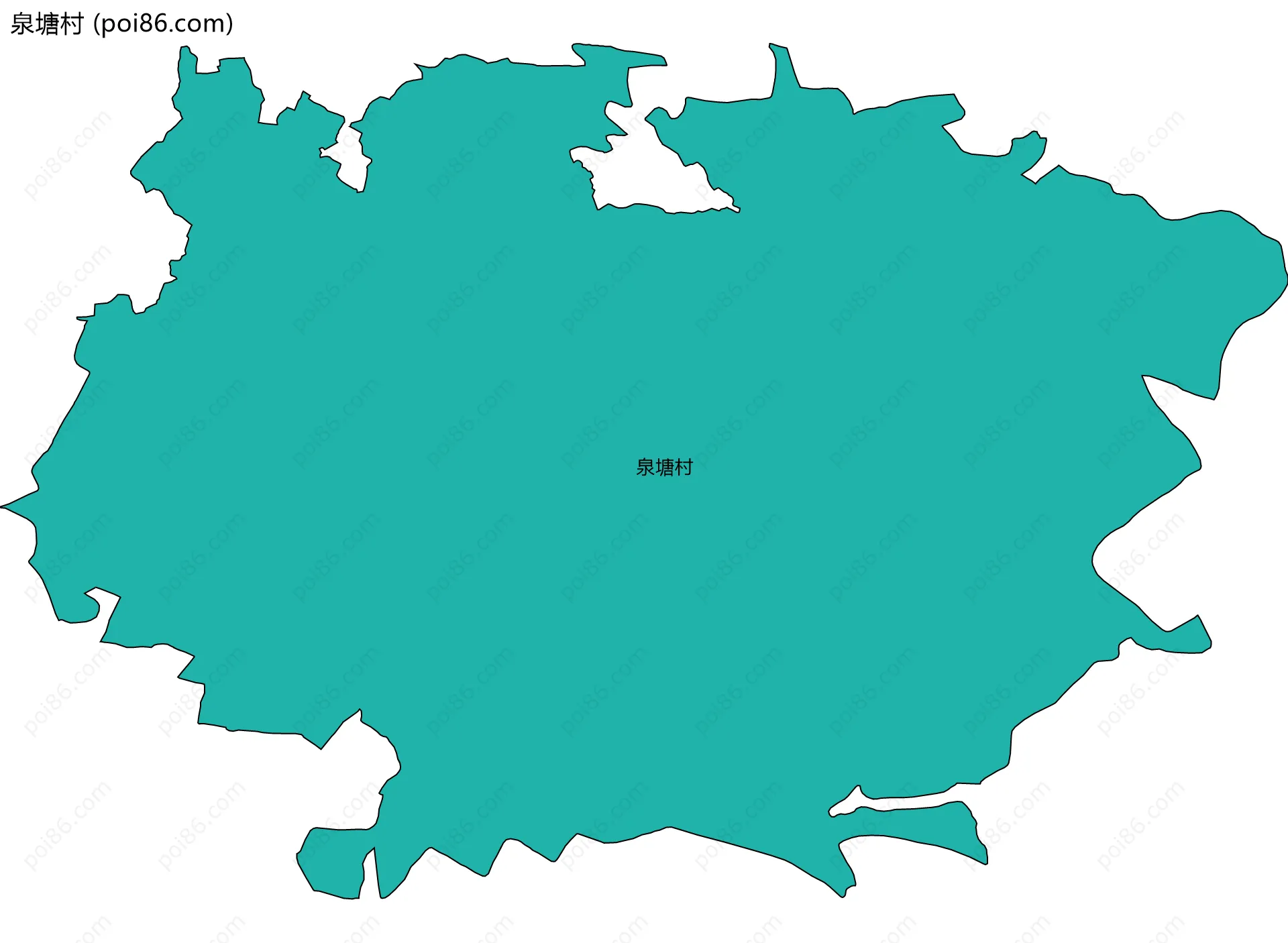 泉塘村边界地图