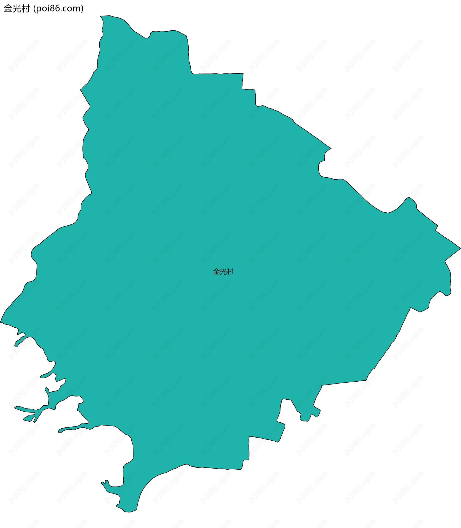 金光村边界地图