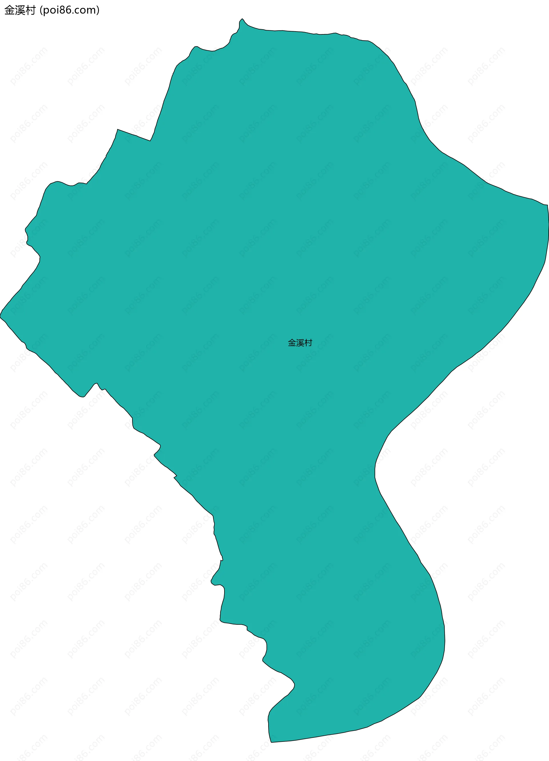 金溪村边界地图