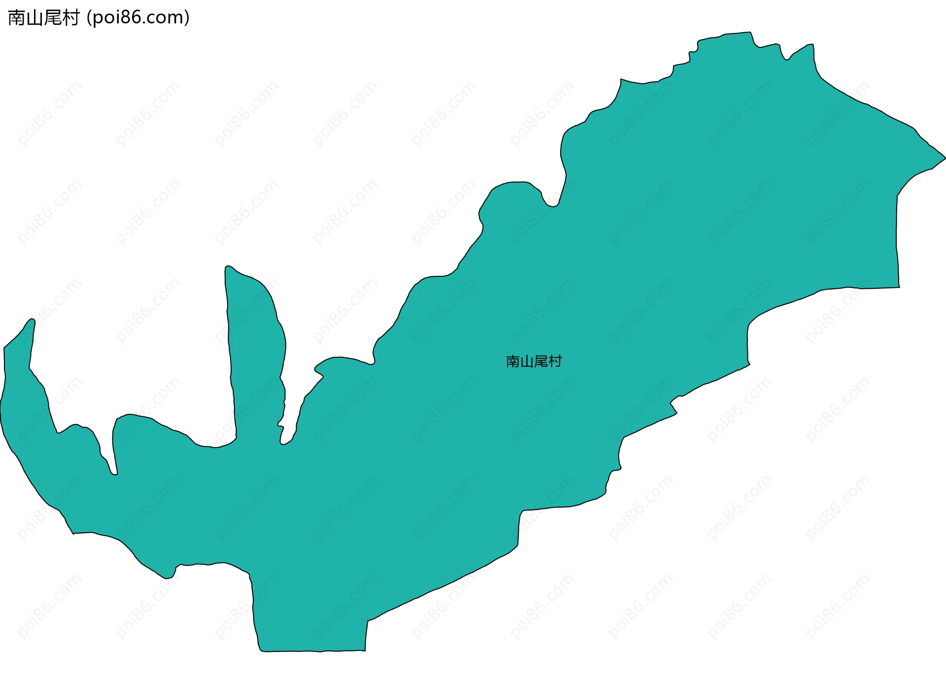 南山尾村边界地图