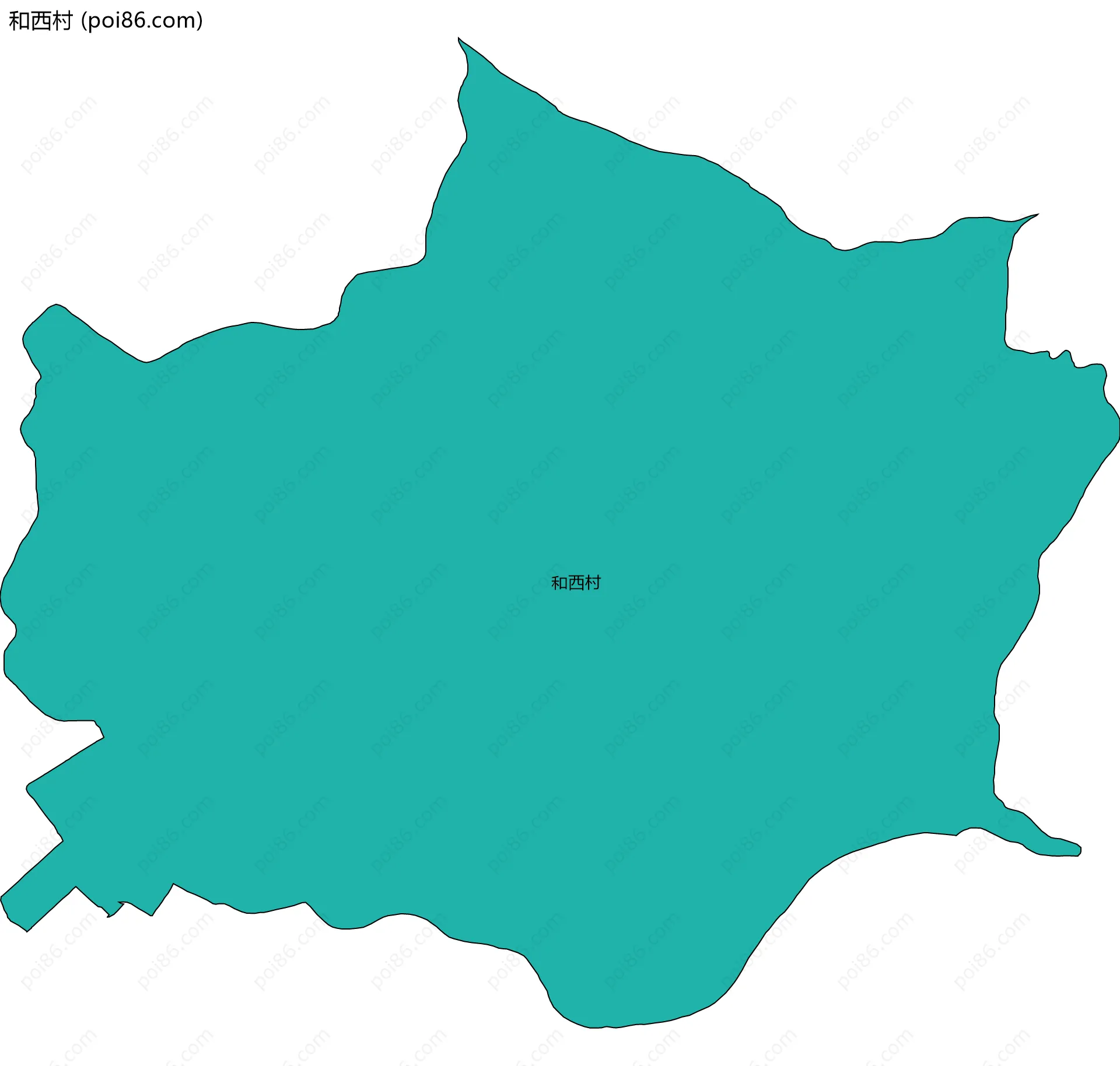 和西村边界地图