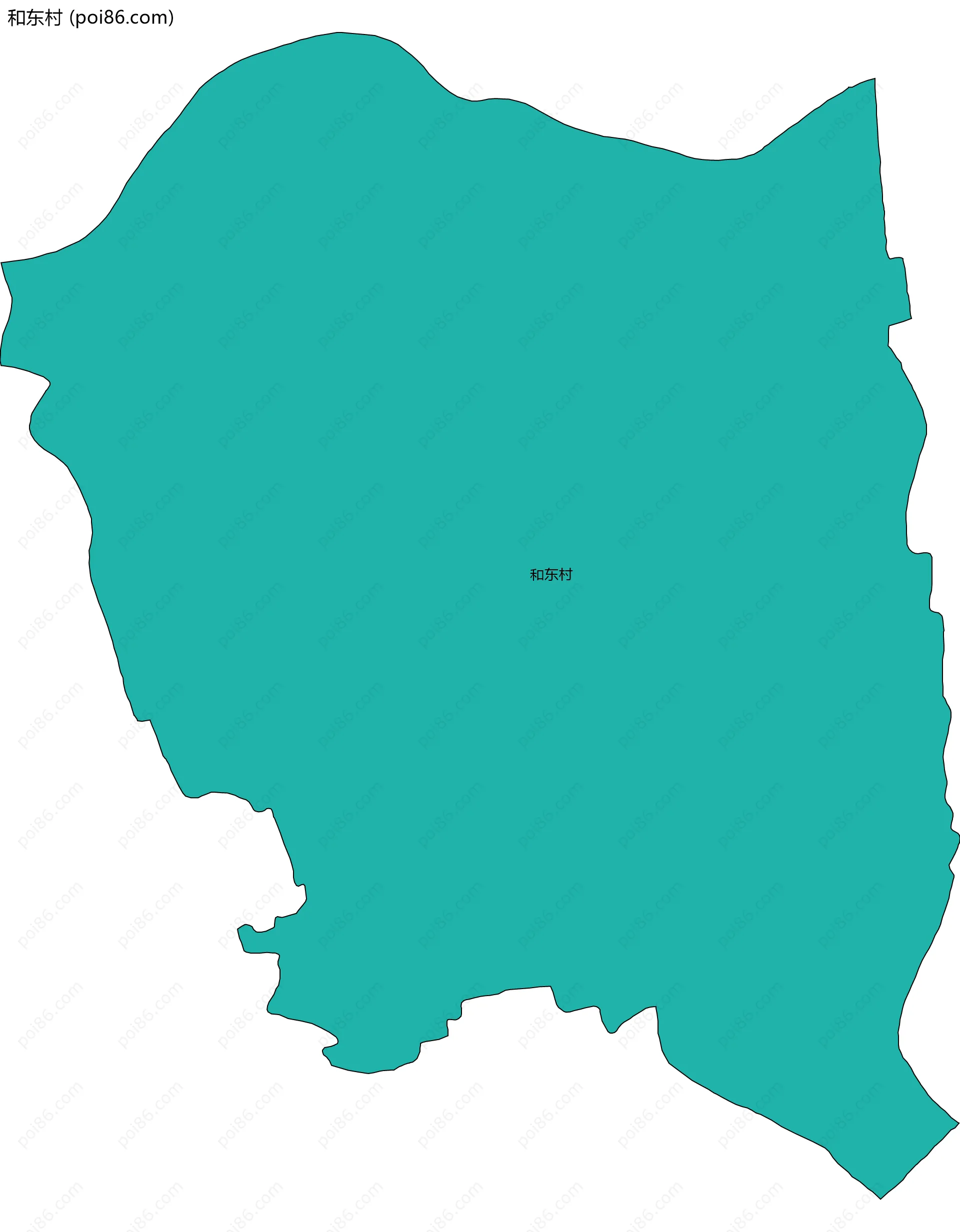 和东村边界地图