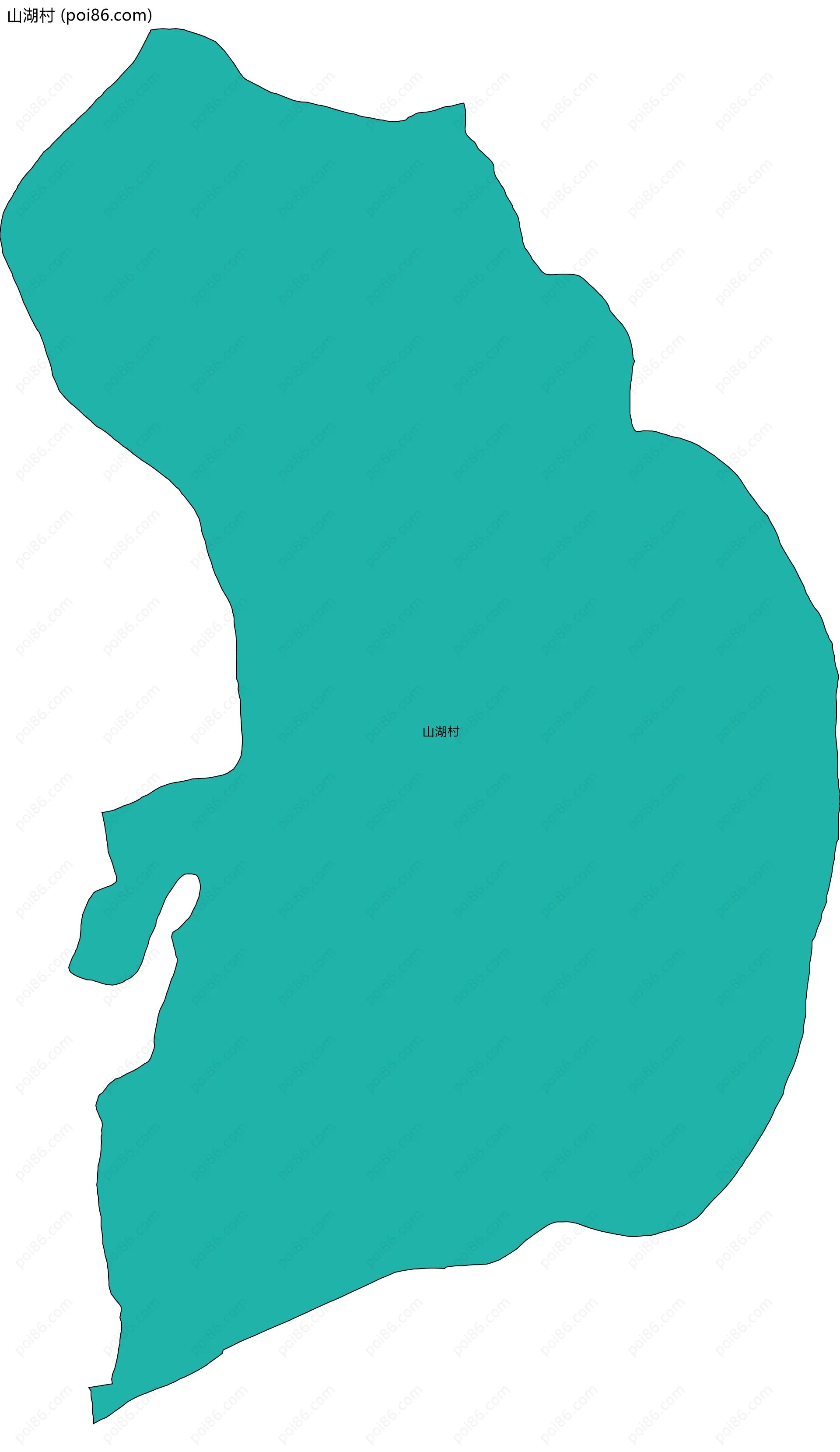 山湖村边界地图