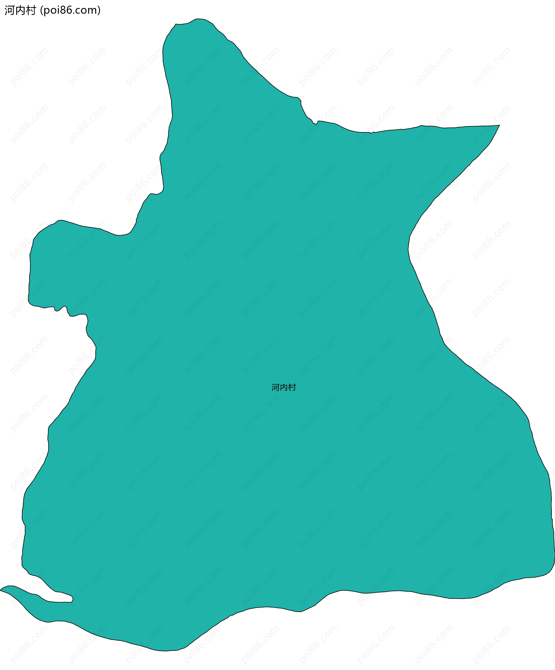 河内村边界地图