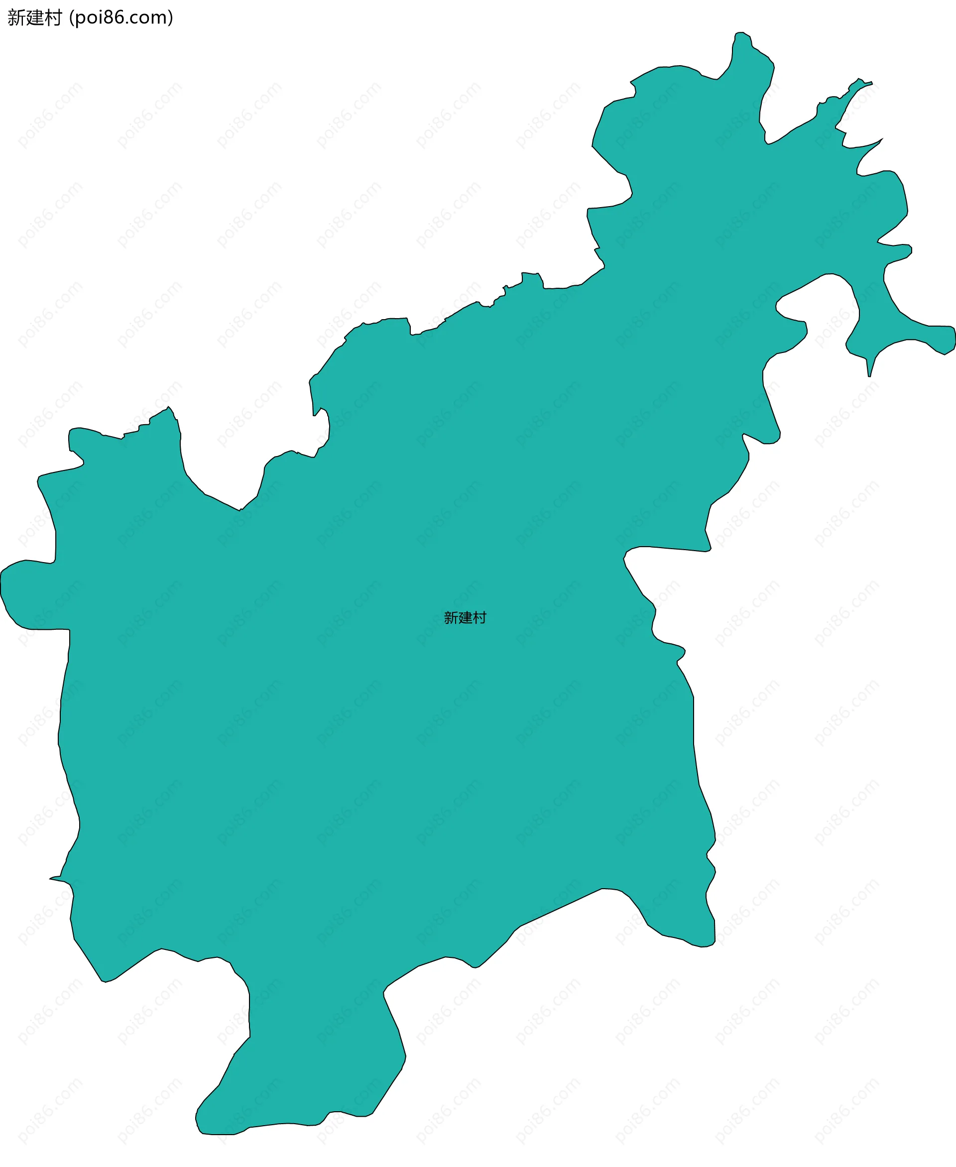 新建村边界地图